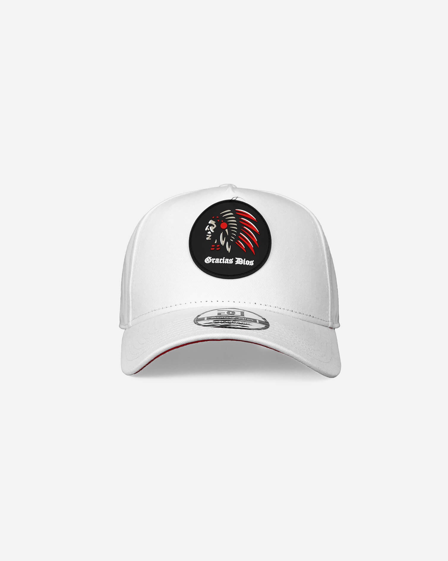 Indian A-Frame Snapback White Hat