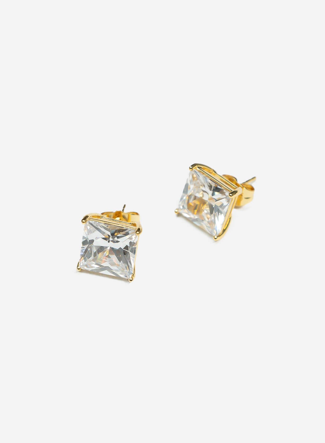 Princess Cut Stud Earrings