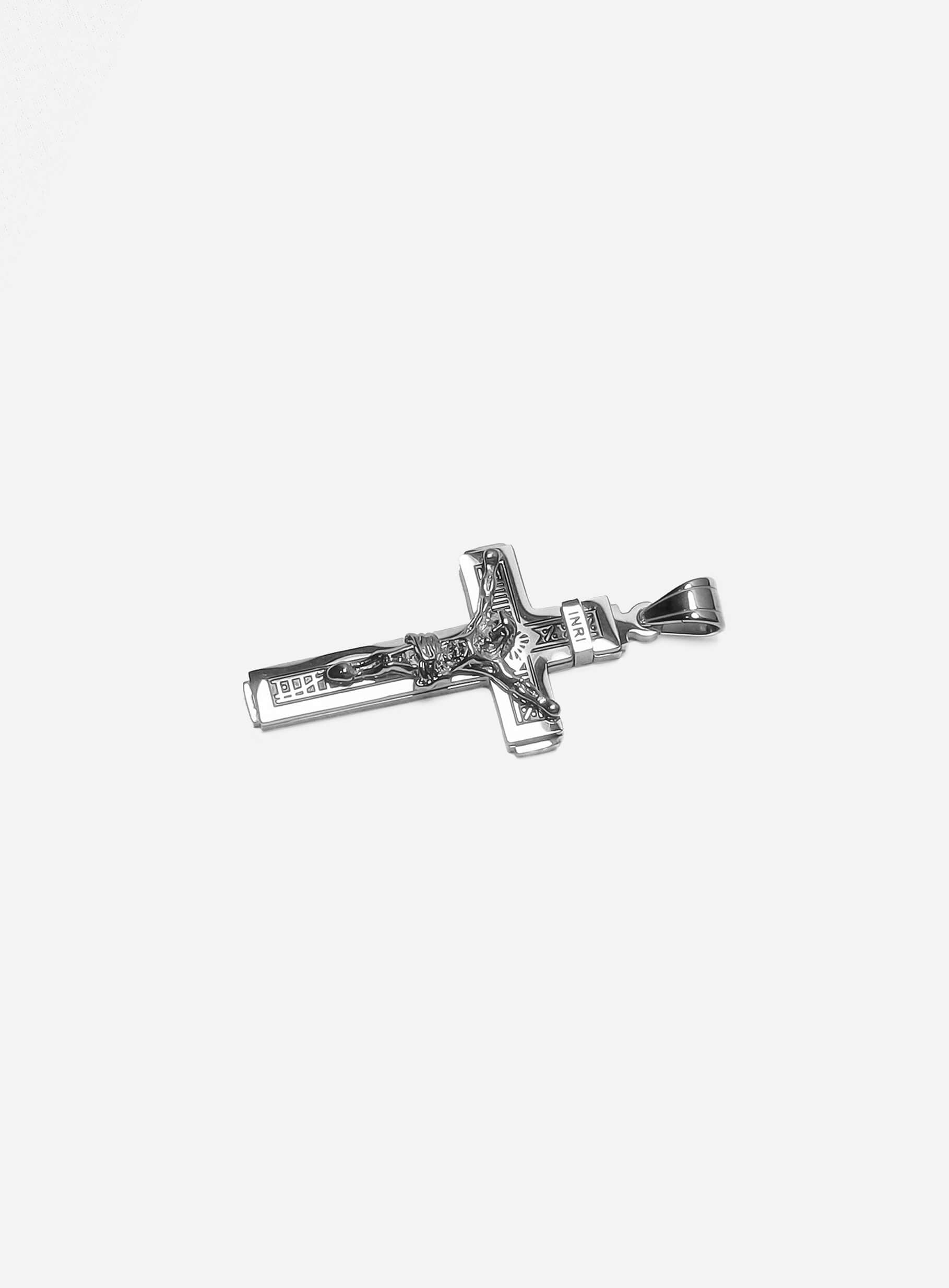 INRI Crucifix Pendant Silver-Tone
