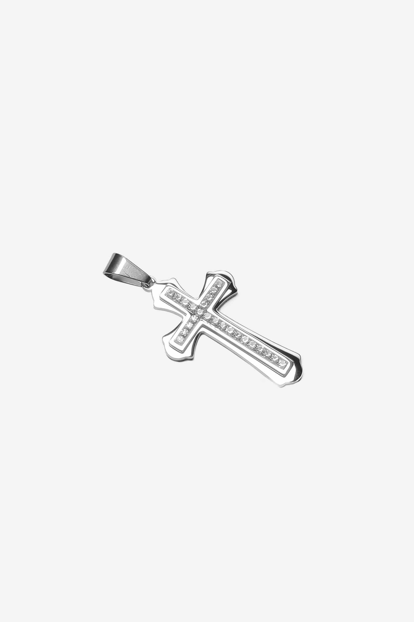 Diamante Center Cross Pendant