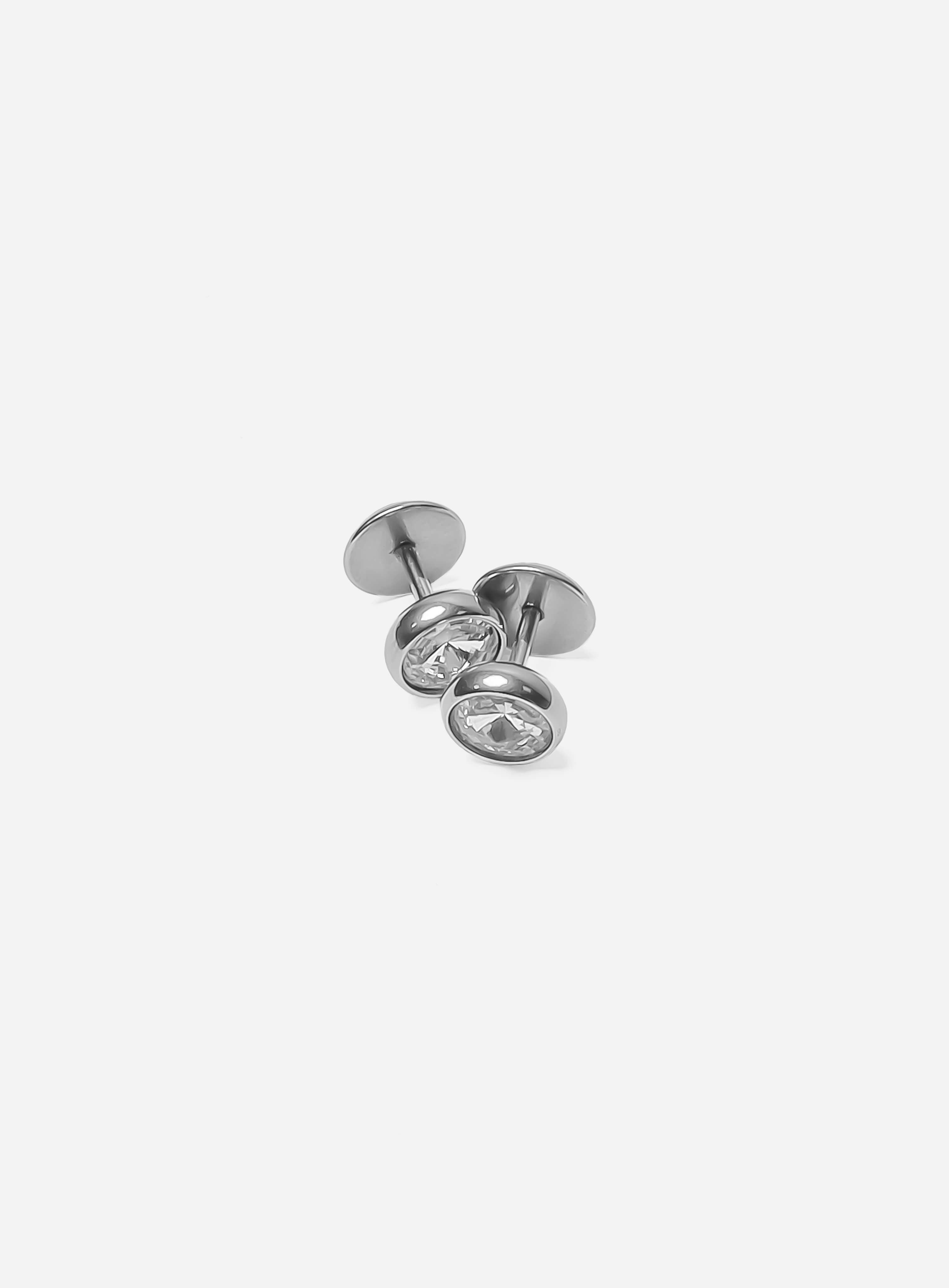 GD Holographic Center Dumbbell Earrings - Unique Statement Jewelry for Trendy Style