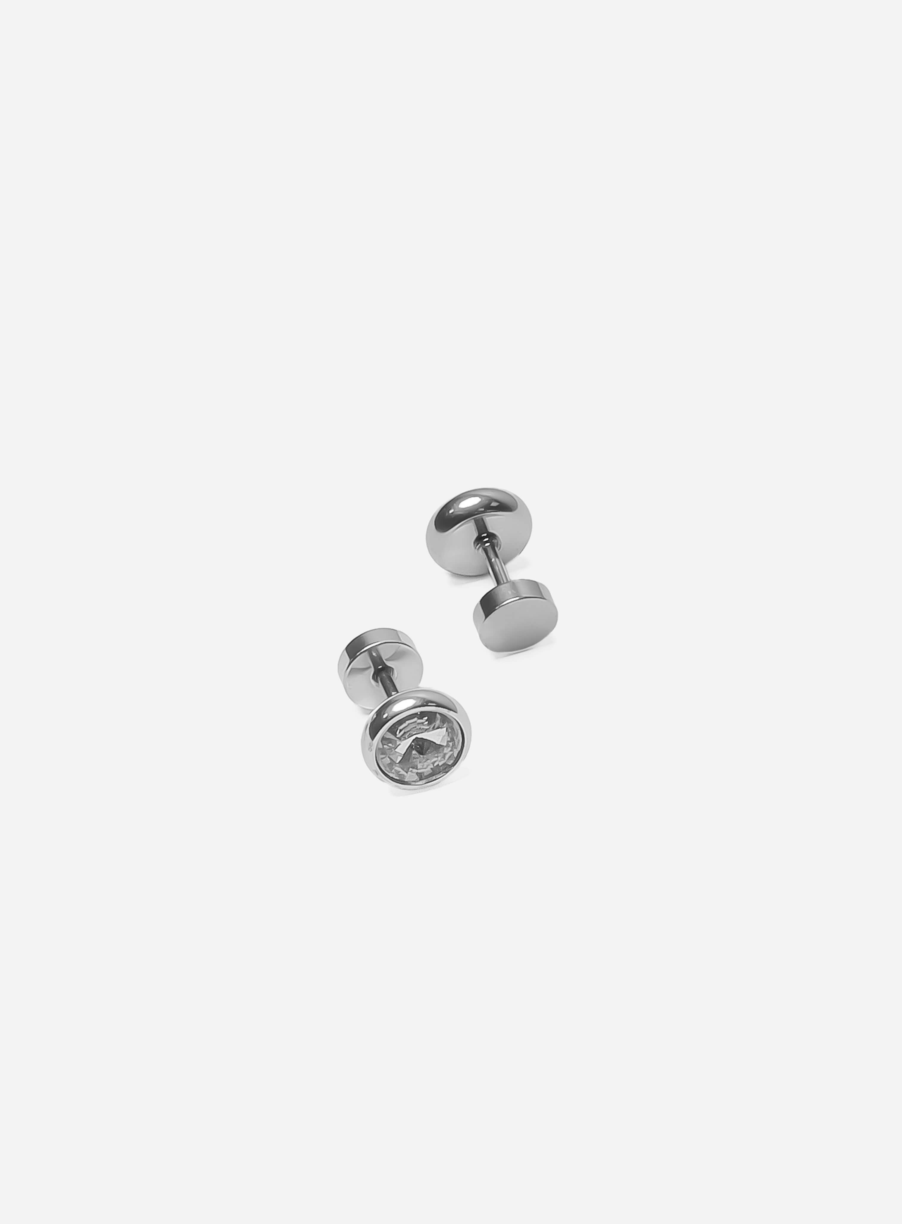 GD Holographic Center Dumbbell Earrings - Unique Statement Jewelry for Trendy Style