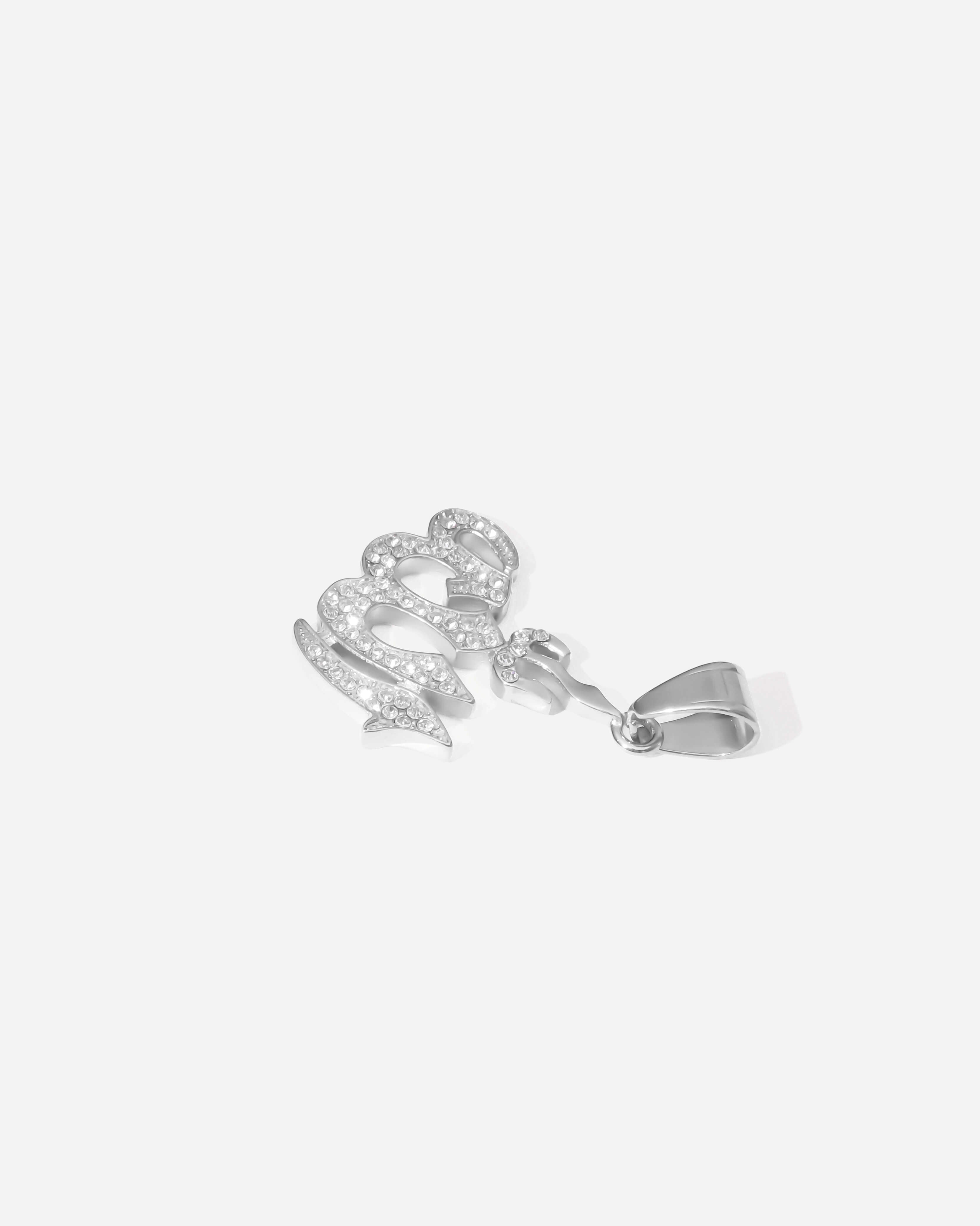 GD Allah Pendant Cubic Zirconia Silver Plated