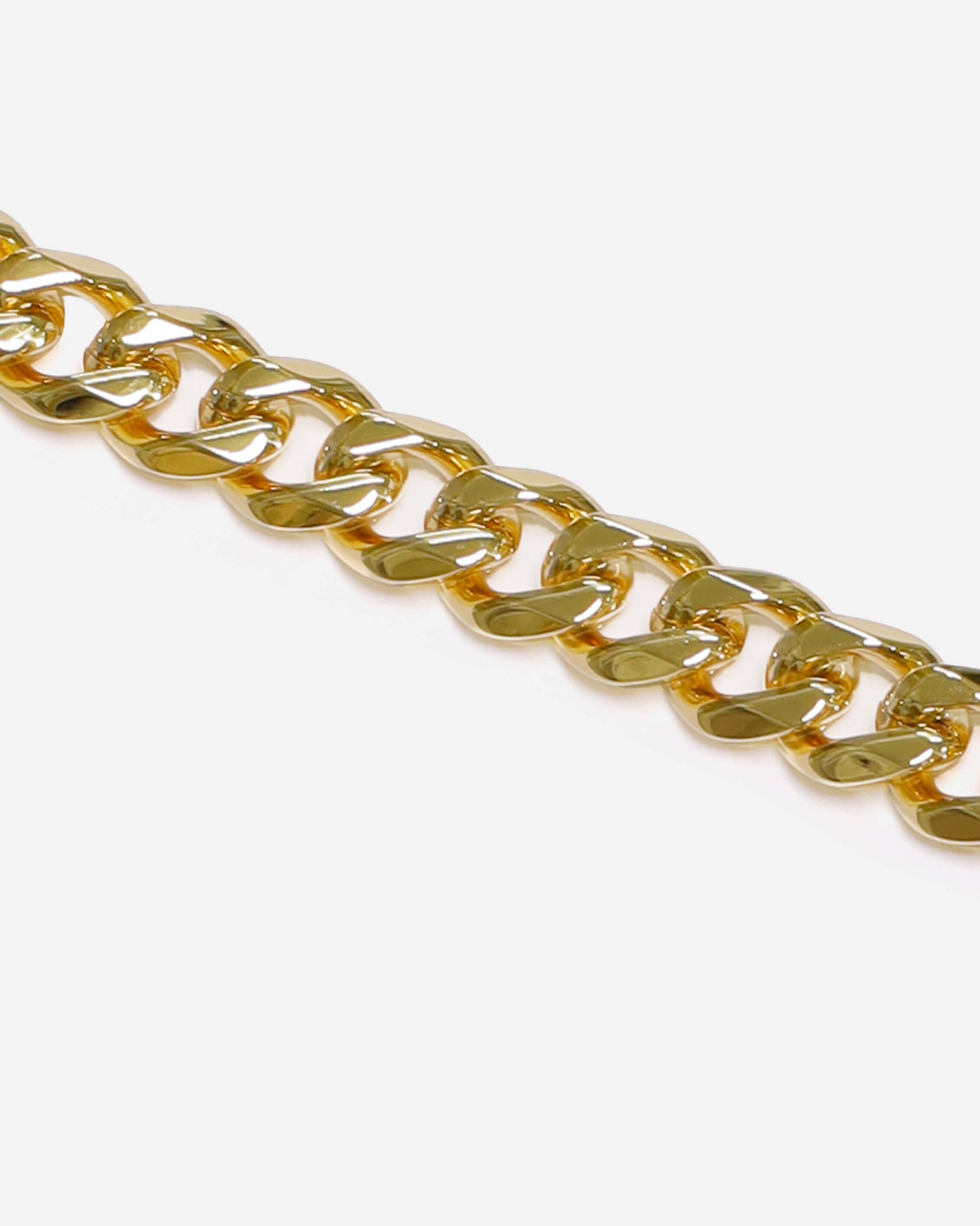 GD Cuban Stainless Steel Bracelet 13mmx8 Inch 22k Gold
