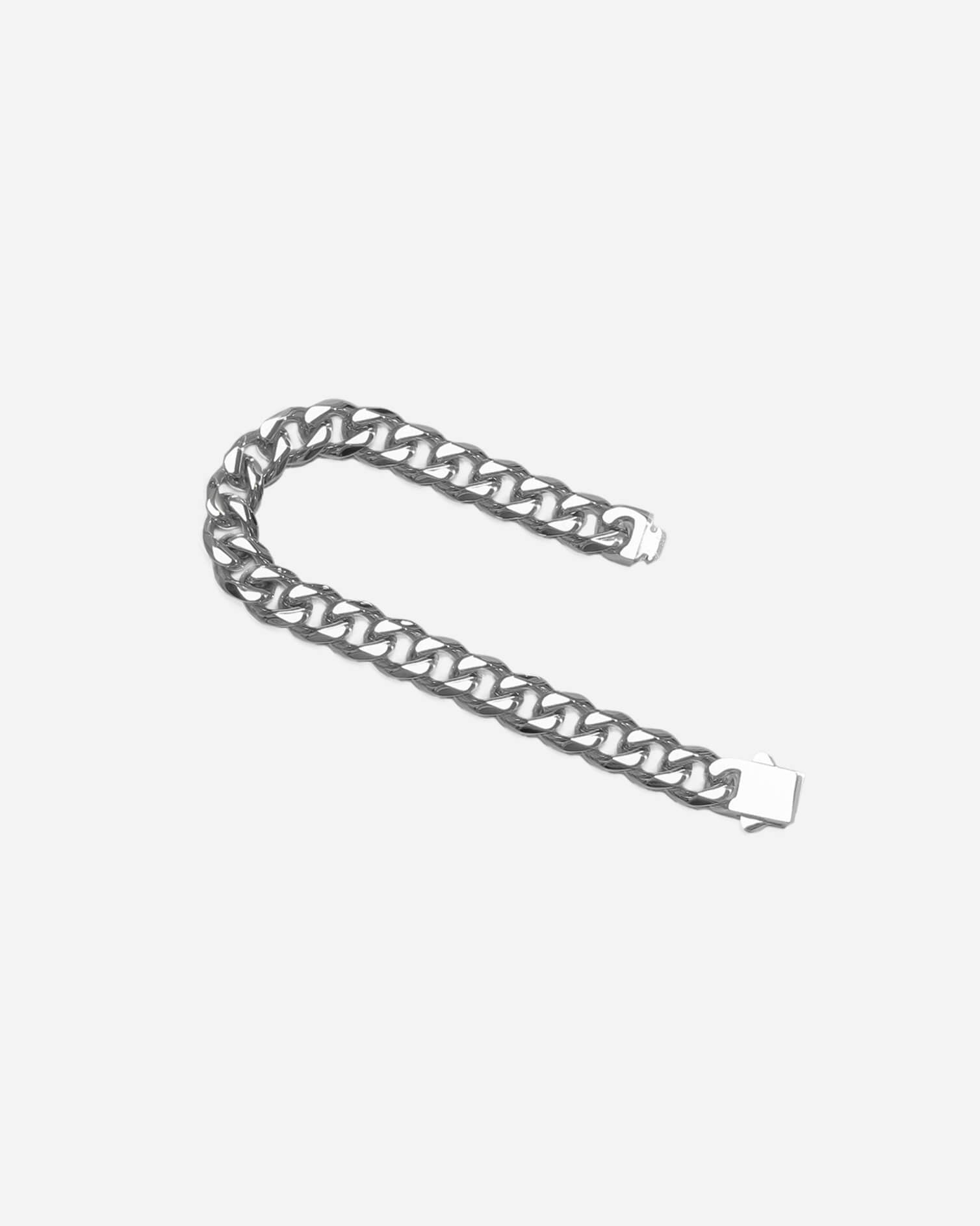 GD Cuban Bracelet Stainless Steel 22k White Gold vermeil
