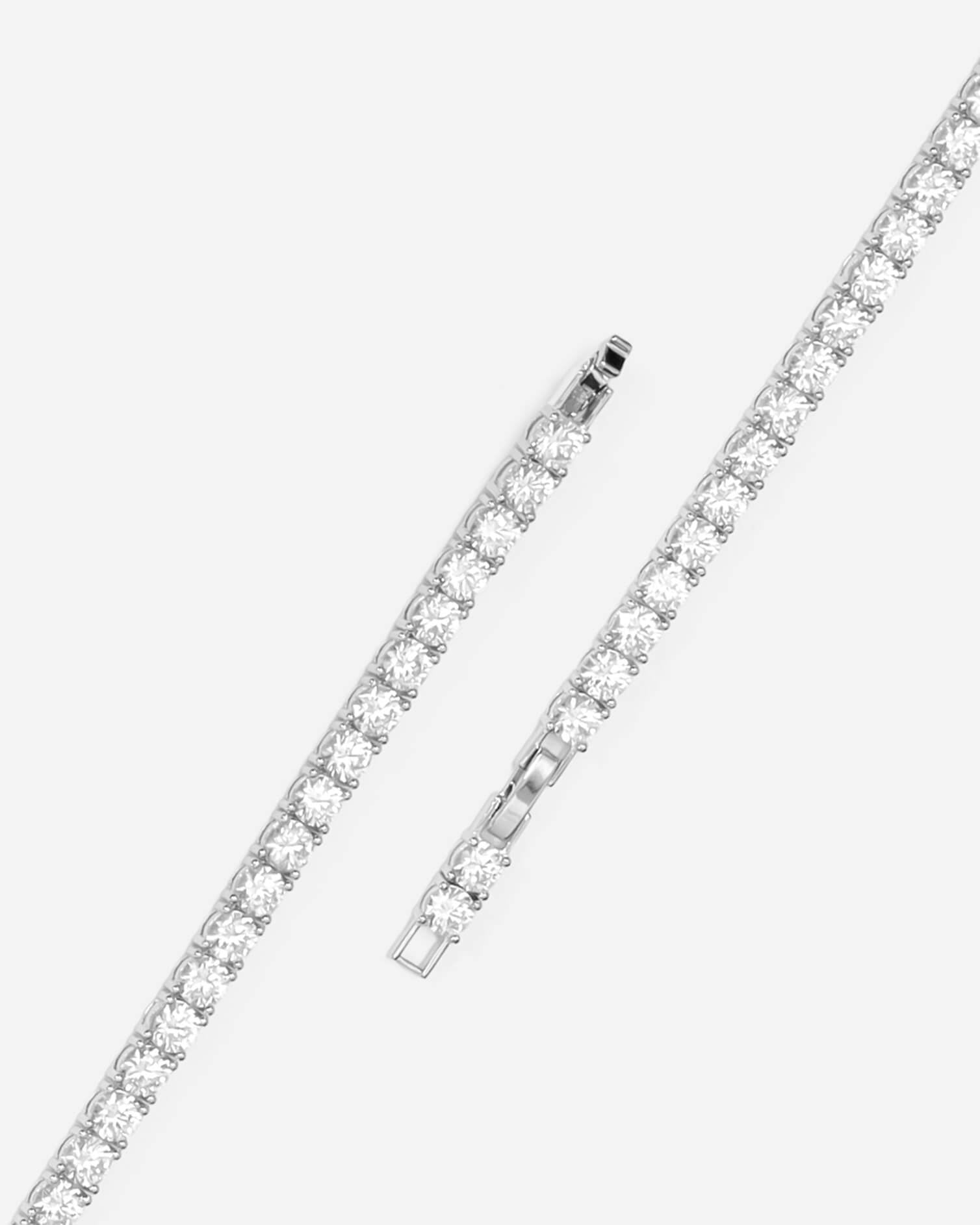 GD Tennis Cubic Zirconia 50cm Chain White Gold Plated