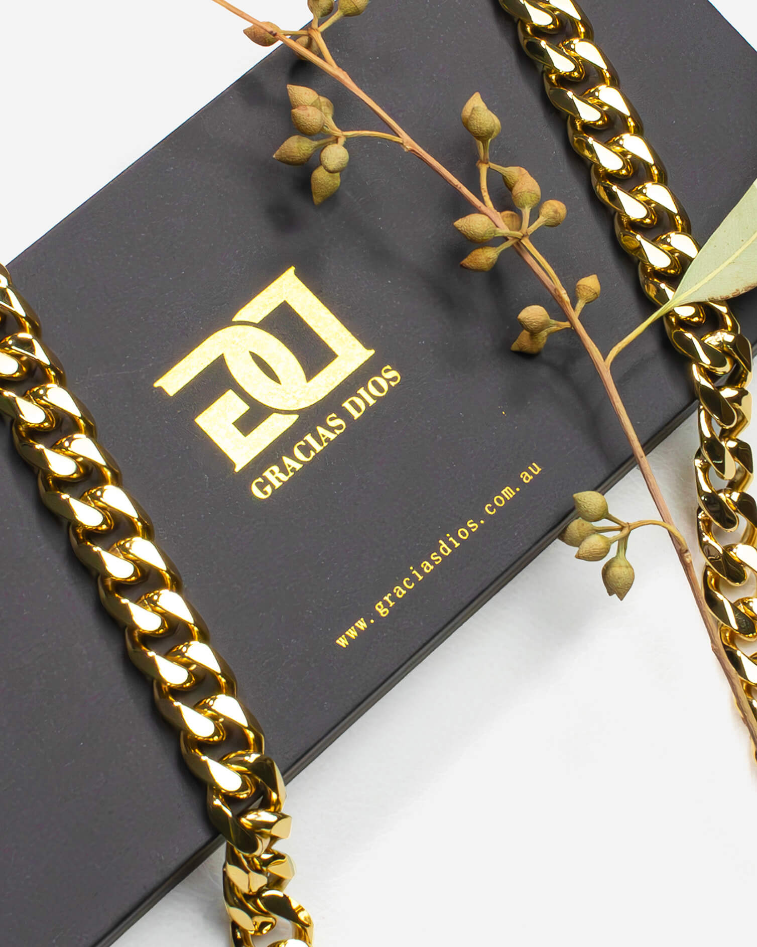 GD Cubic Chain 10.5MM X 60CM Gold Plated