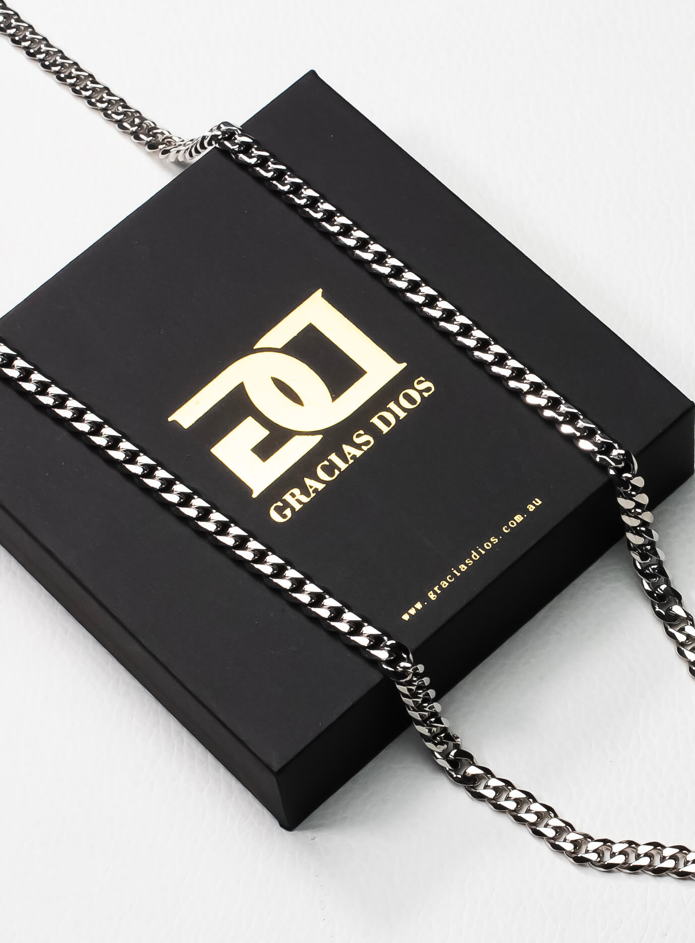 GD Cuban Stainless Steel Chain5.5X50Cm