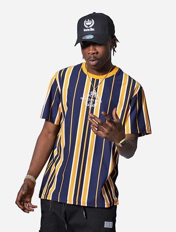 Gracias Dios GD Stripe T-Shirt - Challenger Streetwear