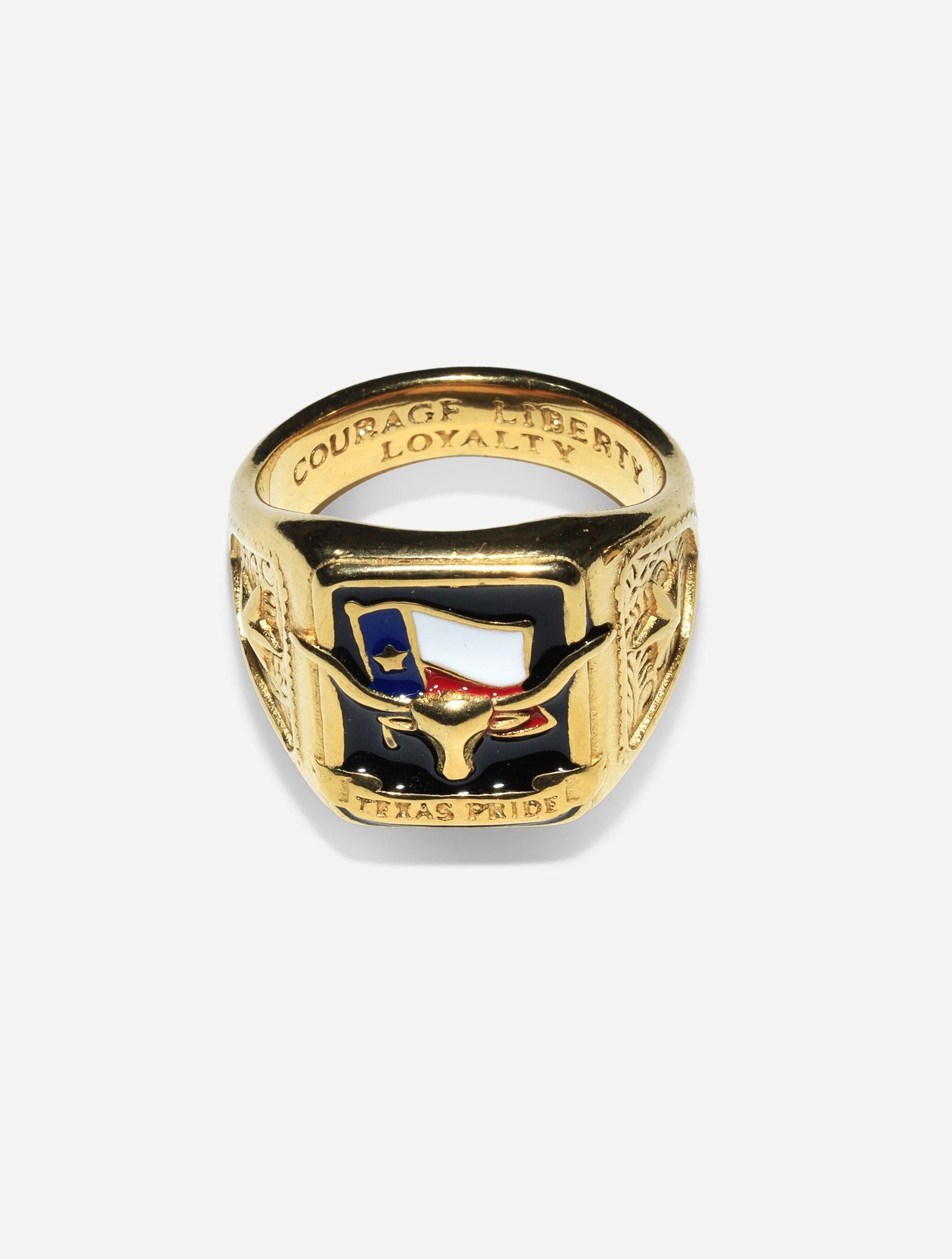 Gracias Dios Texas Pride Bull Cow Ring - Challenger Streetwear