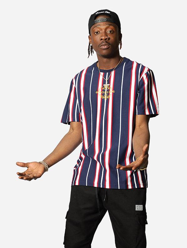 Gracias Dios GD Stripe T-Shirt - Challenger Streetwear