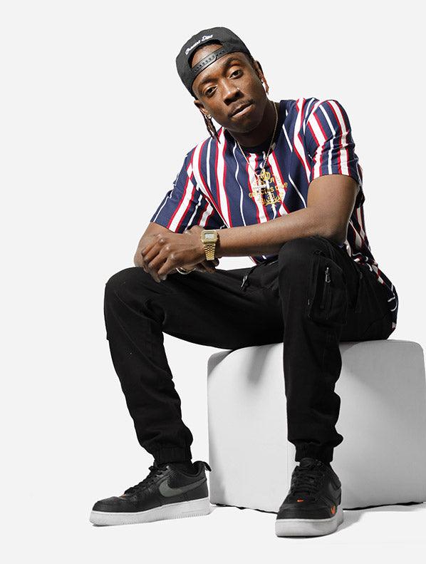 Gracias Dios GD Stripe T-Shirt - Challenger Streetwear