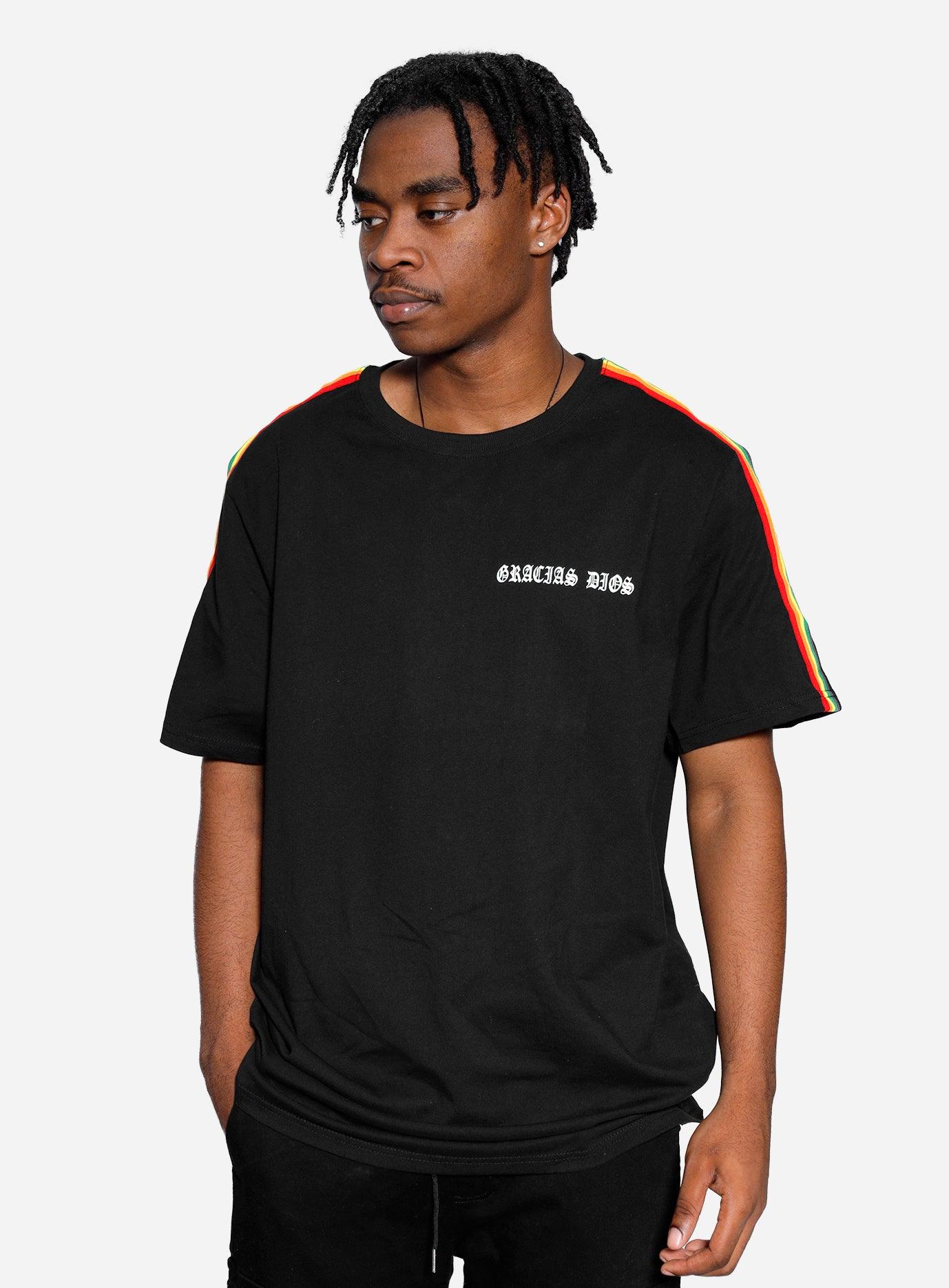 Gracias Dios Gracias Dios Shoulder Rainbow T-Shirt - Challenger Streetwear