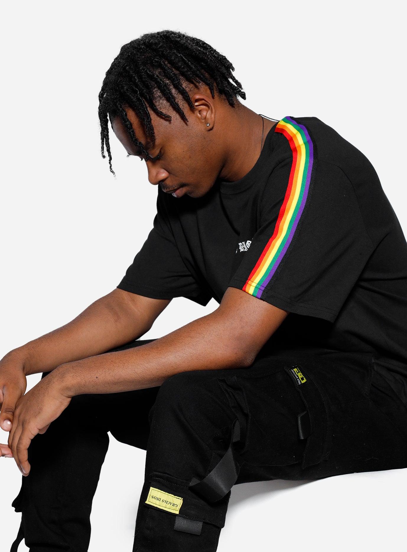 Gracias Dios Gracias Dios Shoulder Rainbow T-Shirt - Challenger Streetwear