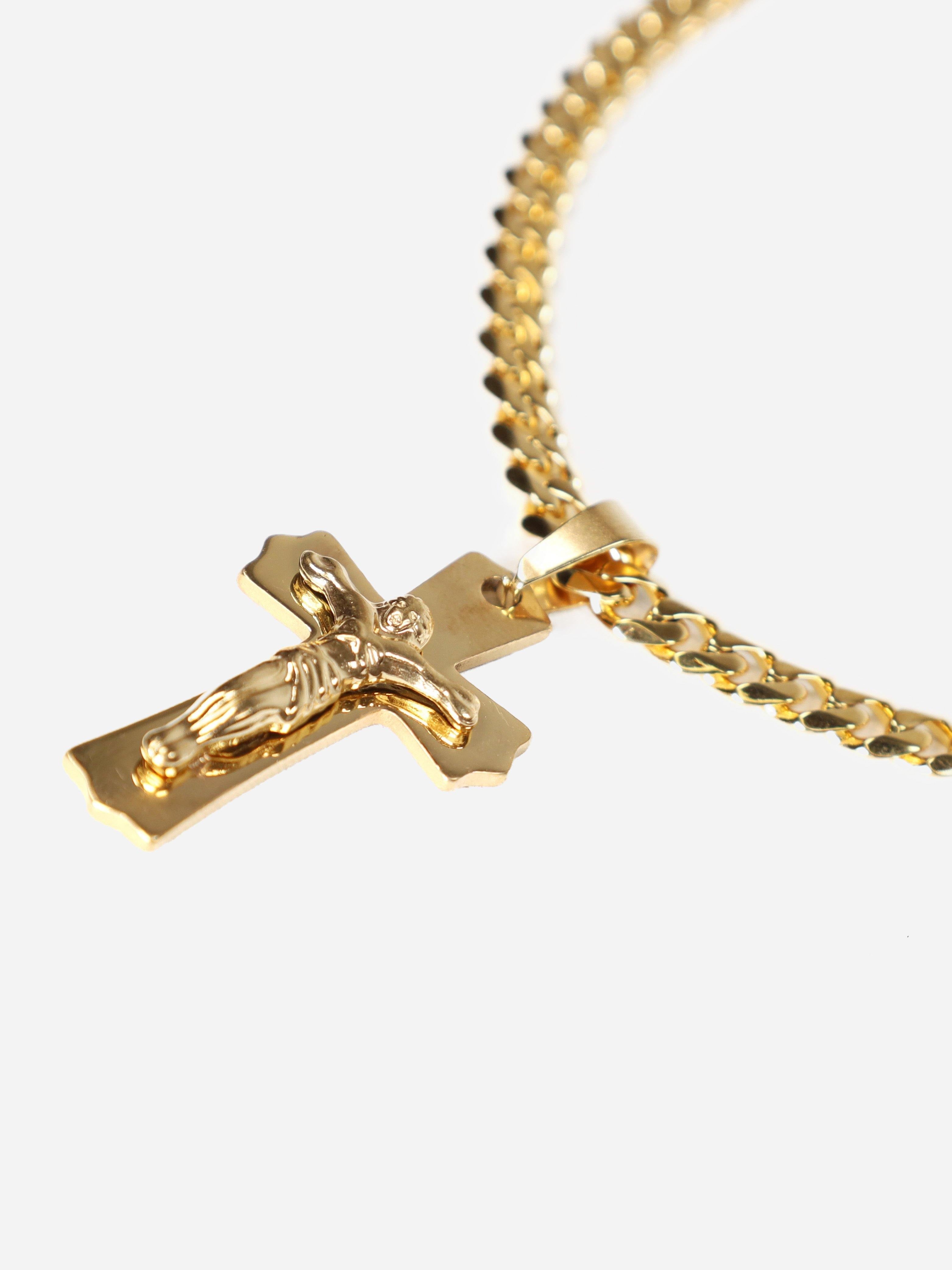 Gracias Dios Vintage Cross Crucifix Pendant - Challenger Streetwear