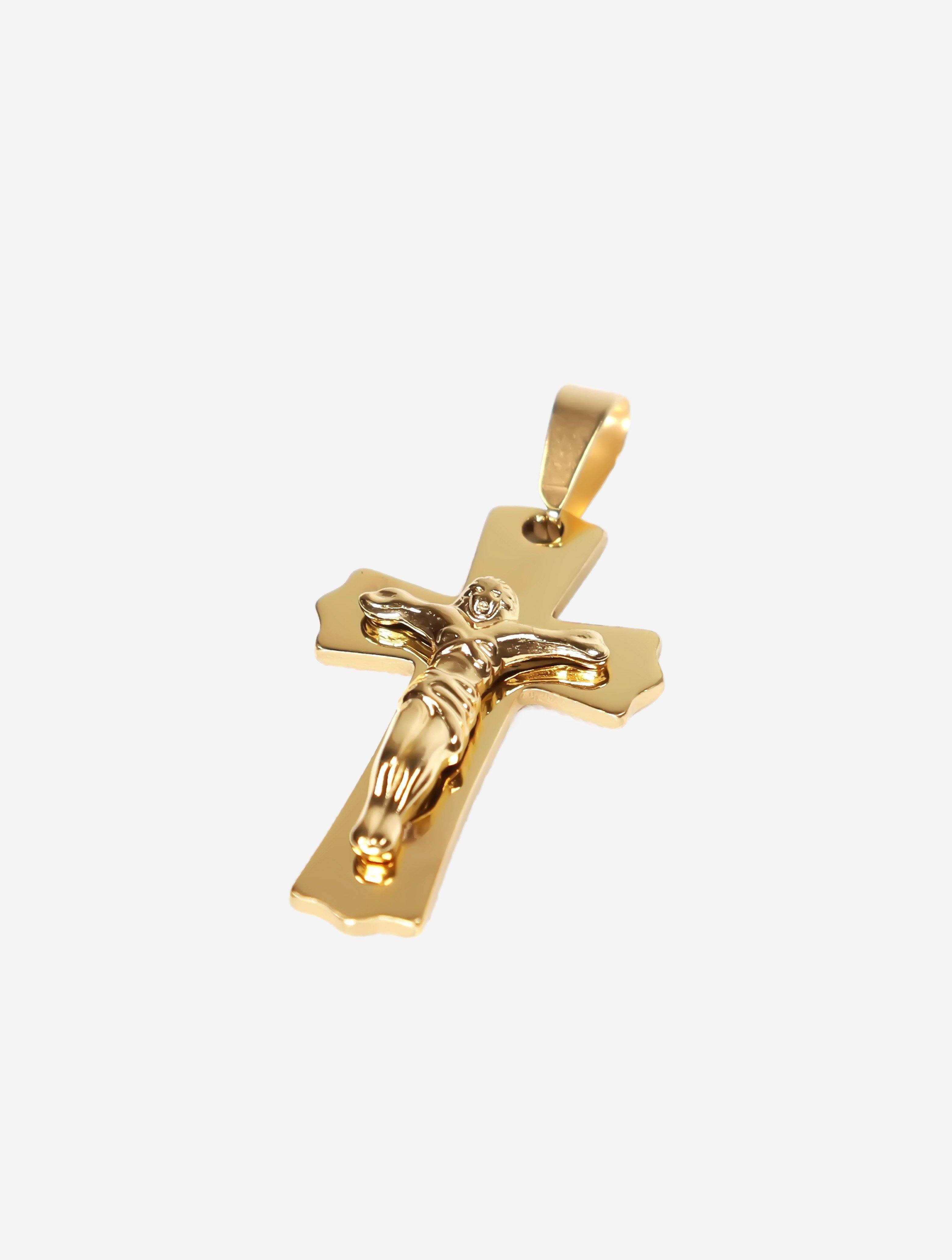 Gracias Dios Vintage Cross Crucifix Pendant - Challenger Streetwear