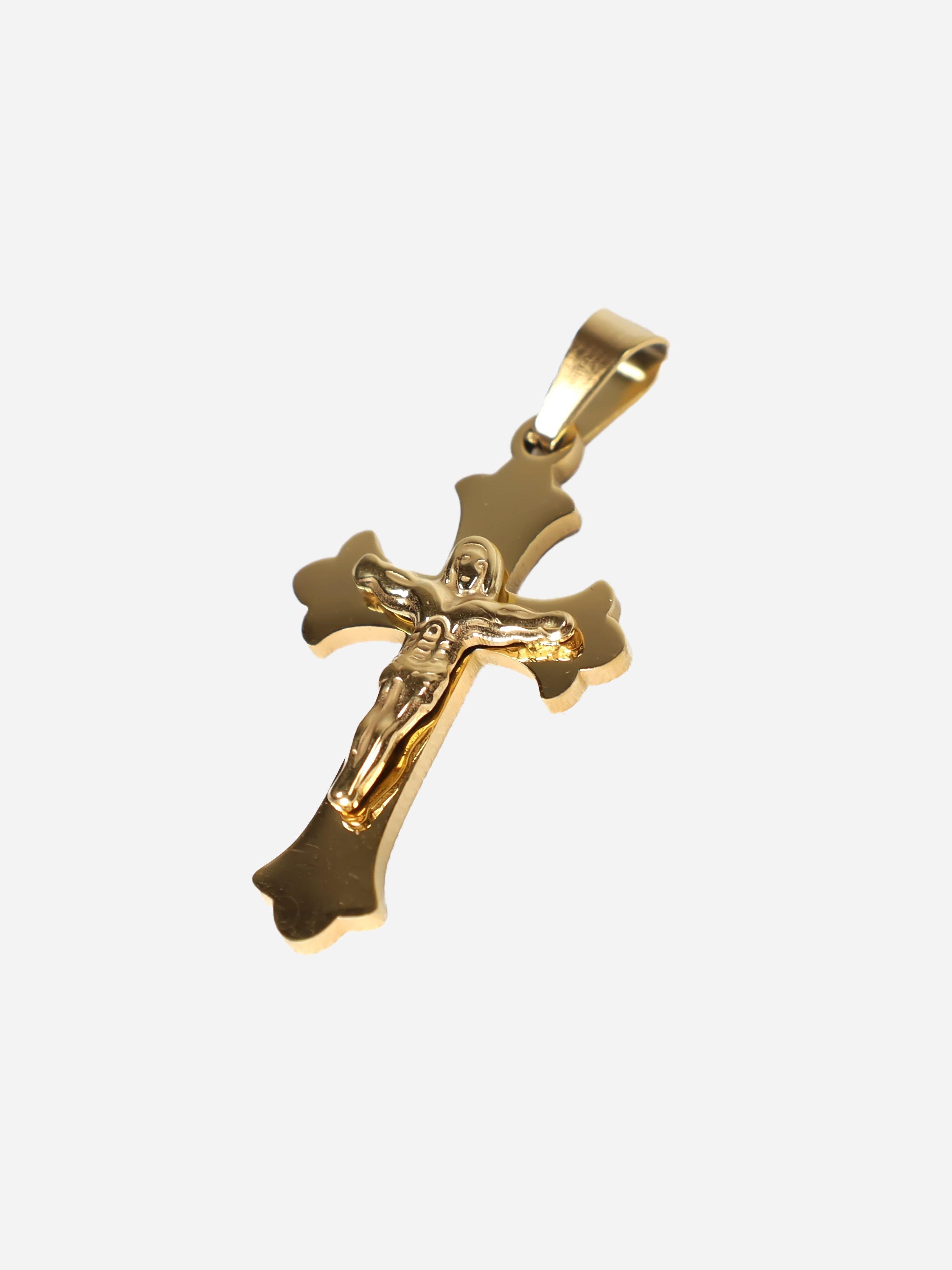 Gracias Dios Vintage Faith Crucifix Pendant - Challenger Streetwear