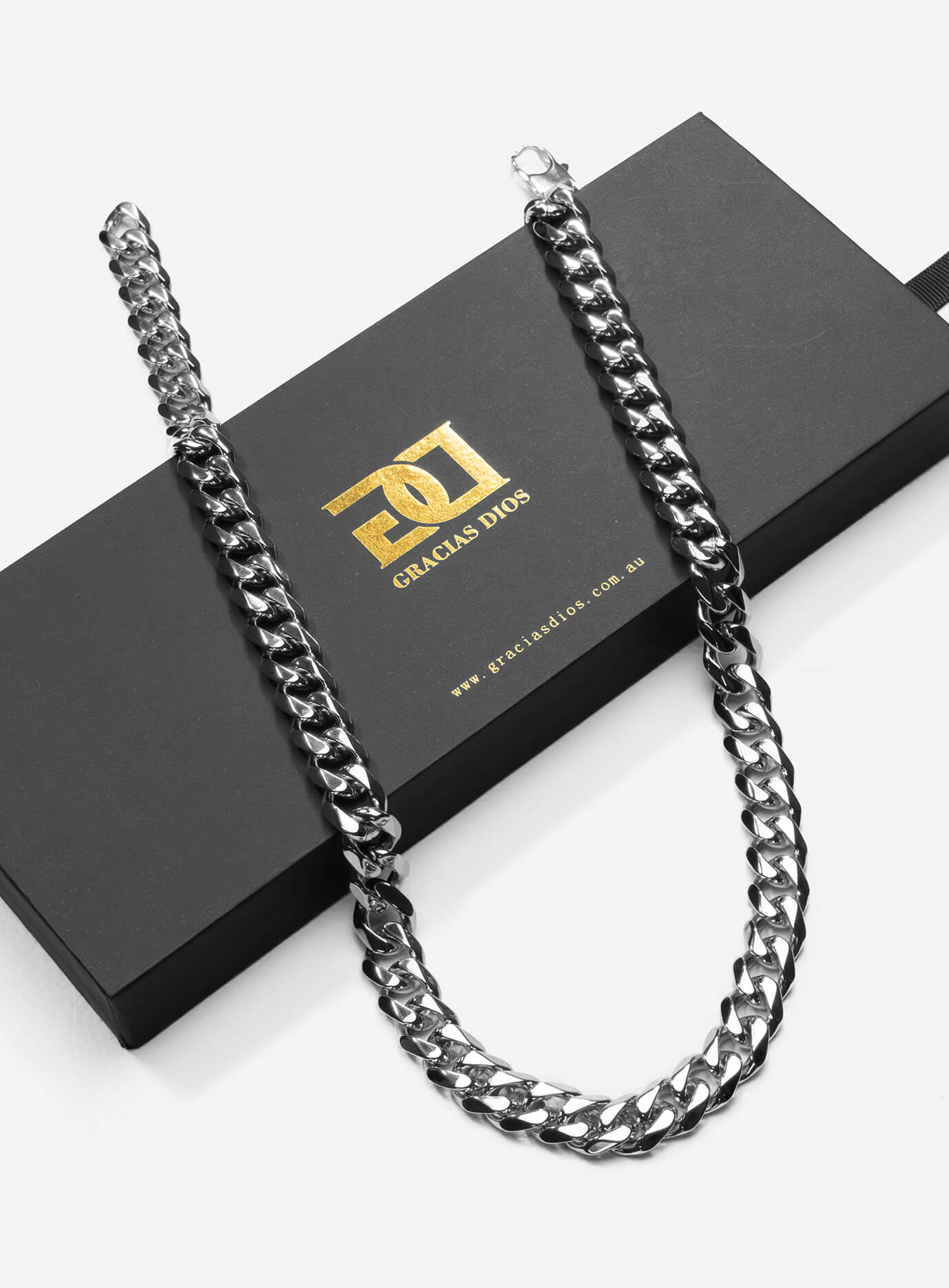 GD CUBAN CHAIN (SILVER) 13MM