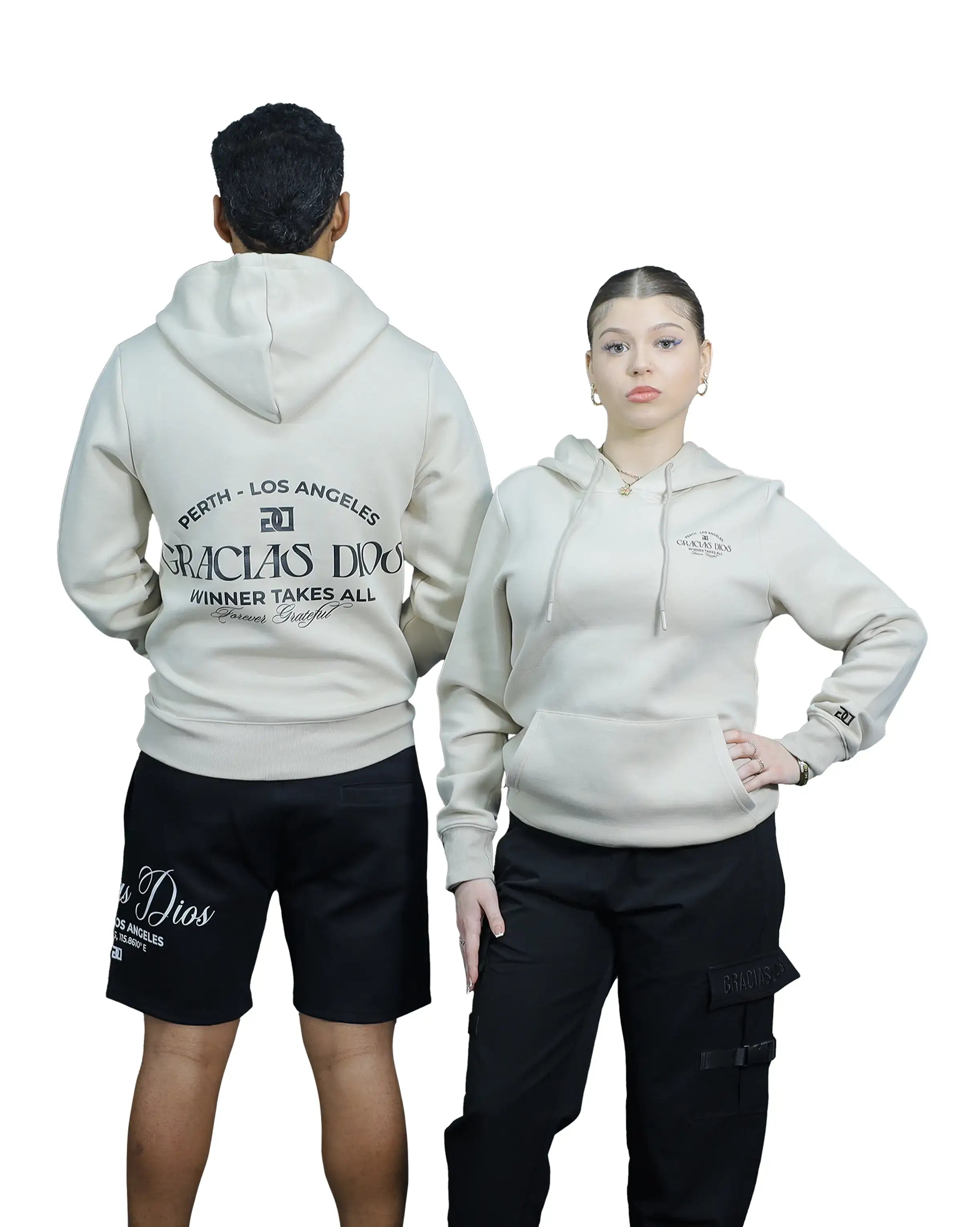 Gracias Dios Essential Cream Hoodie Australia
