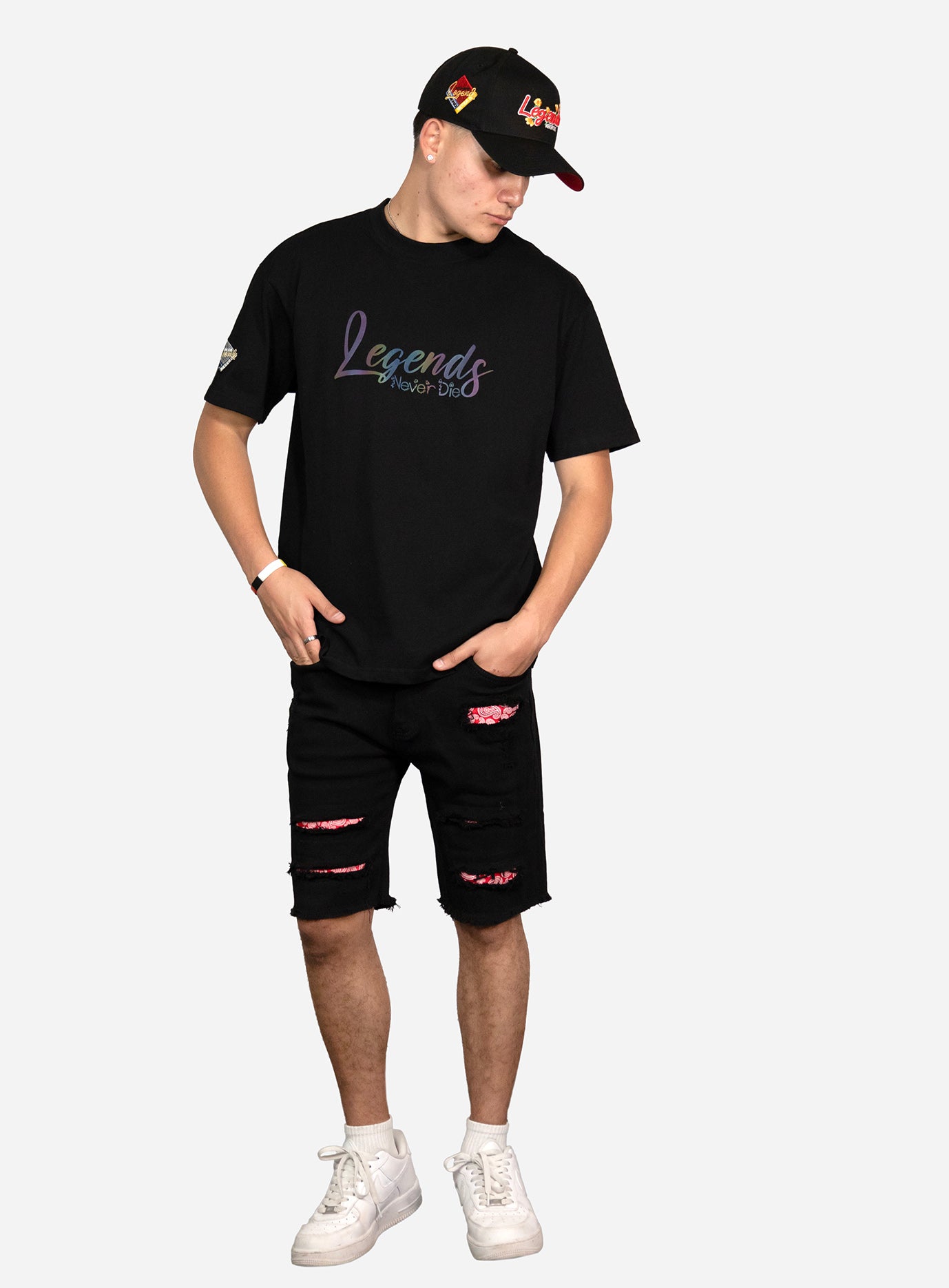 GD Legends Never Die Reflective Floral Oversized T-Shirt