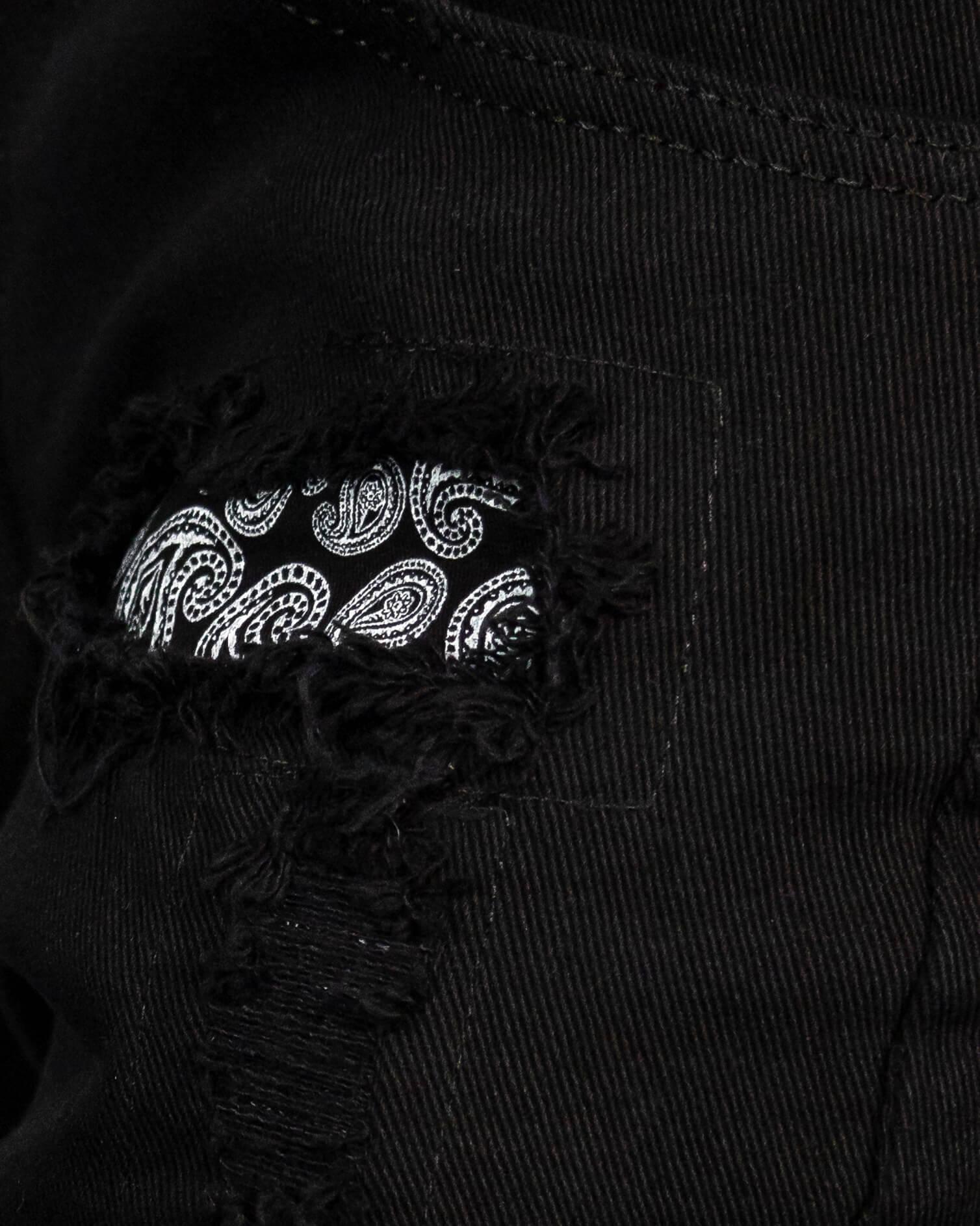 Paisley Ripped GD Denim Shorts