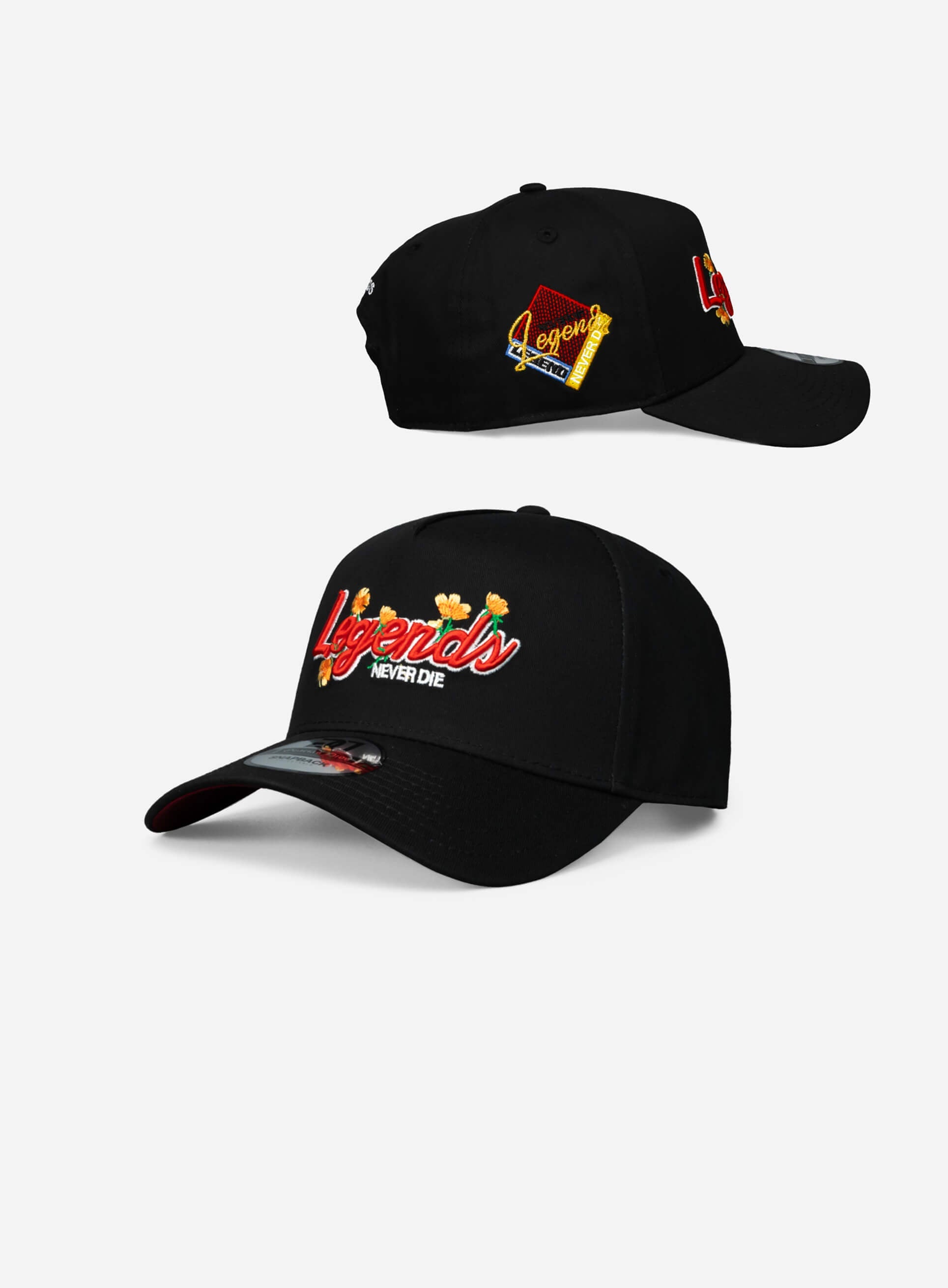 Legends Never Die Floral A-Frame Snapback Hat