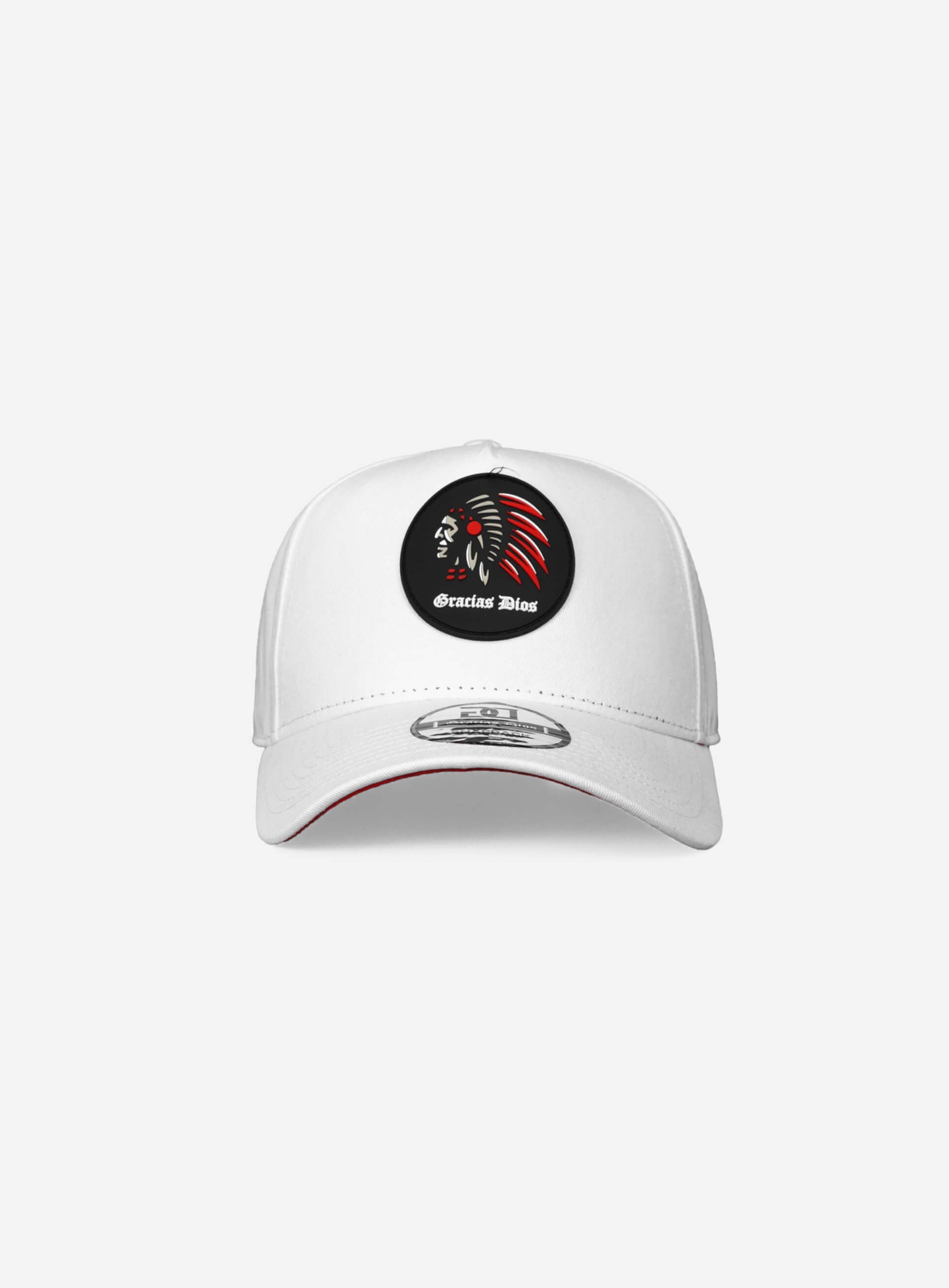 Indian A-Frame Snapback White Hat