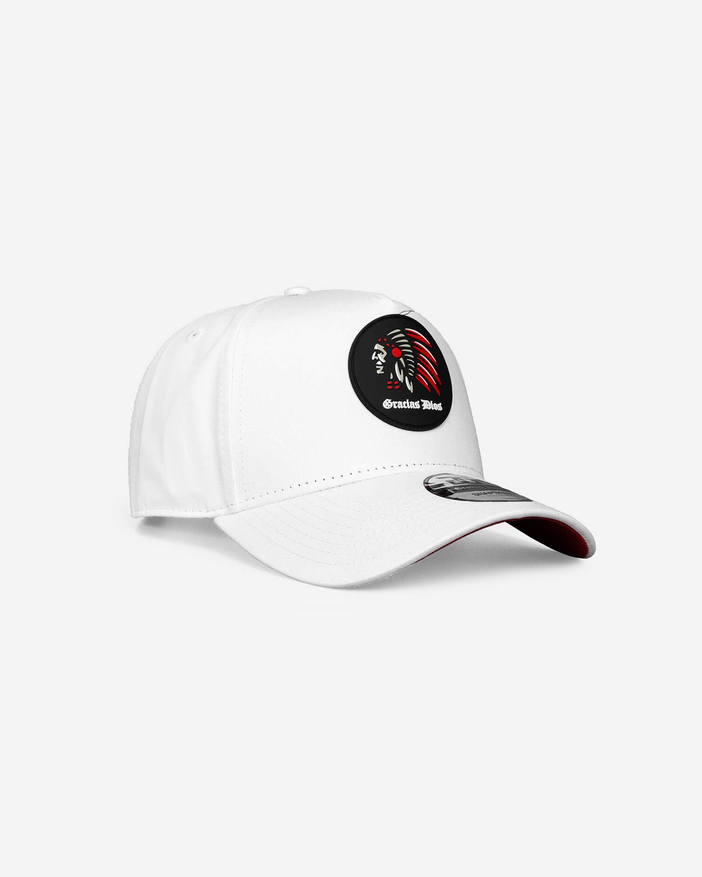 Indian A-Frame Snapback White Hat