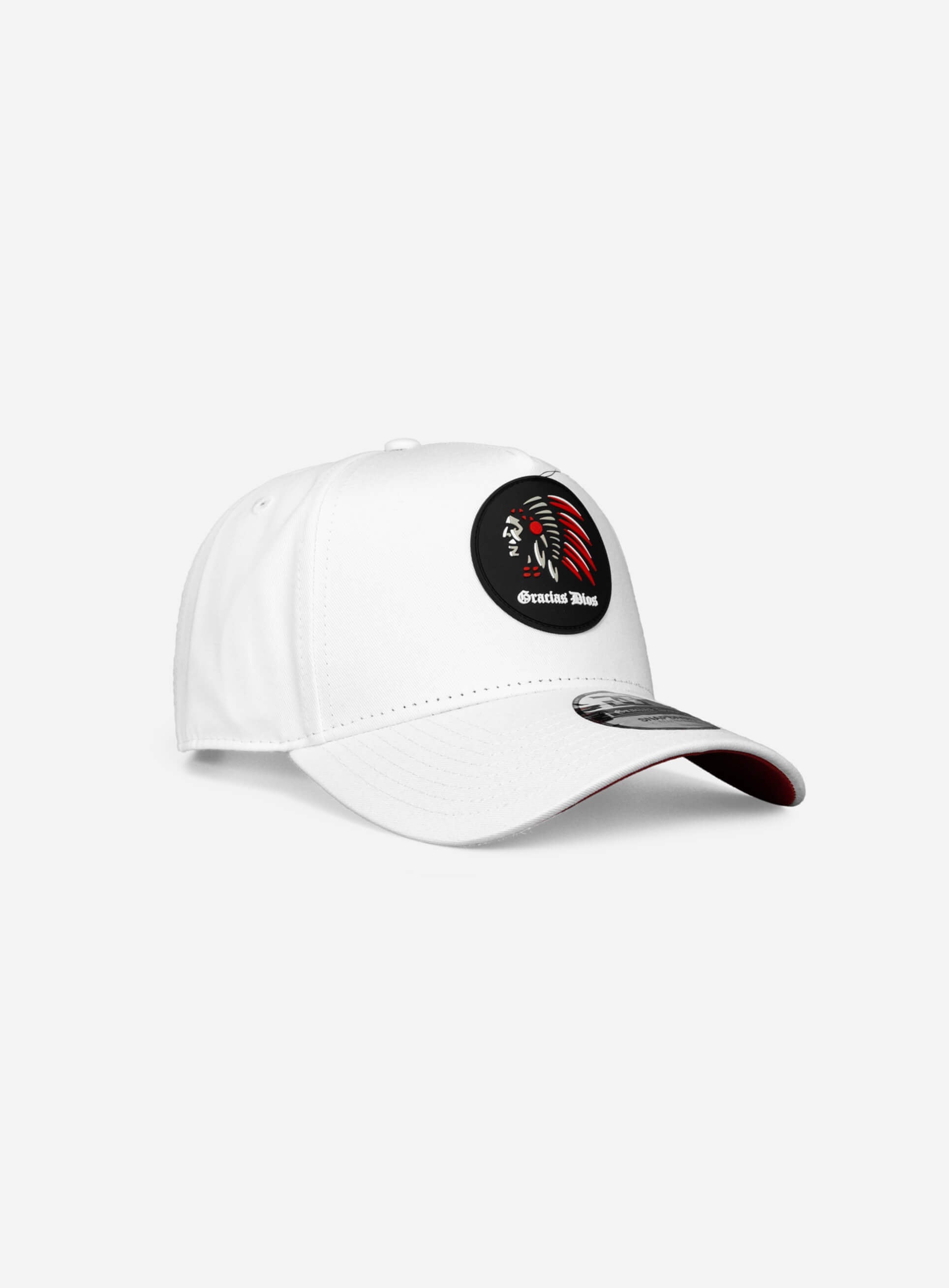 Indian A-Frame Snapback White Hat