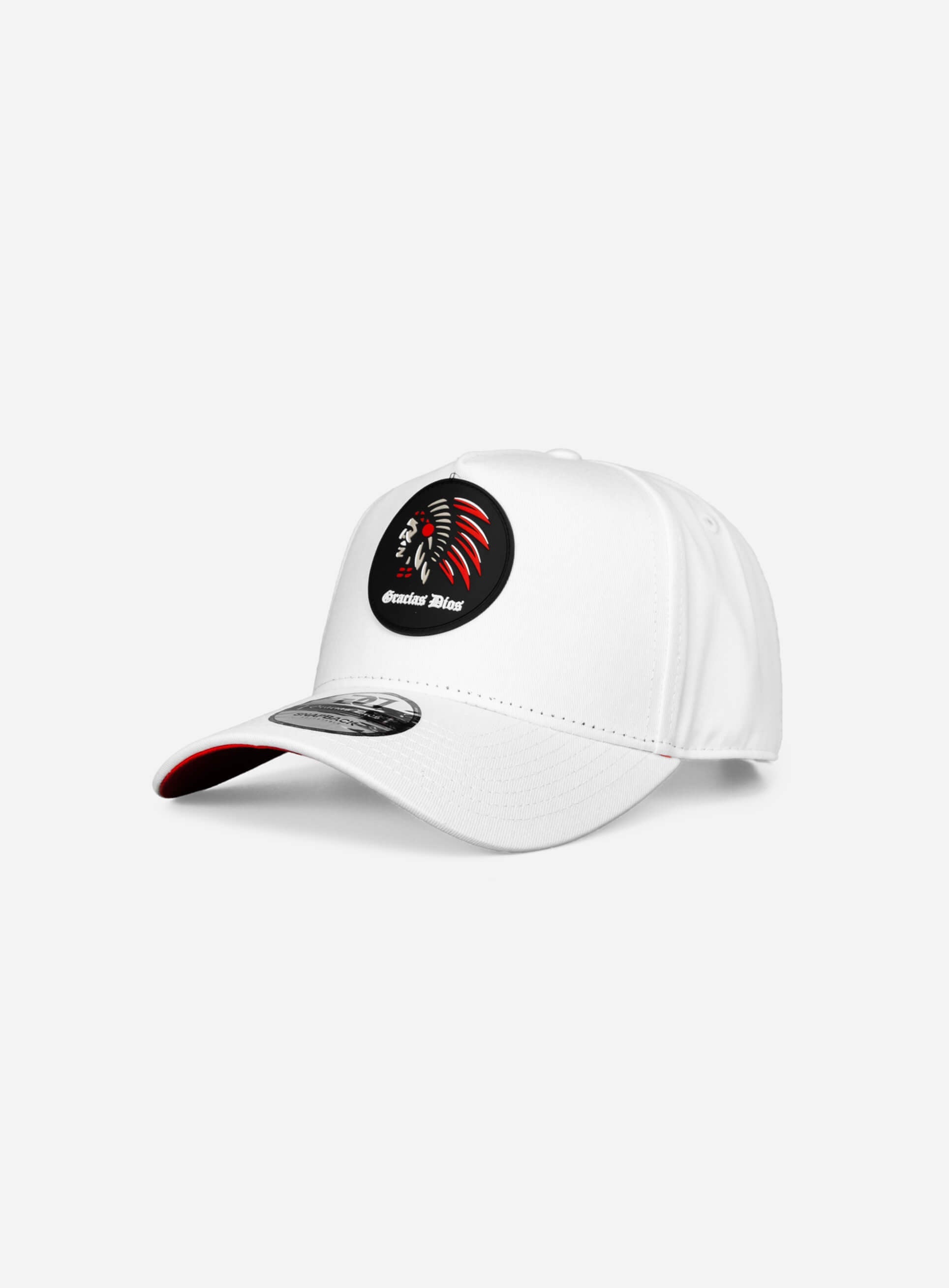 Indian A-Frame Snapback White Hat