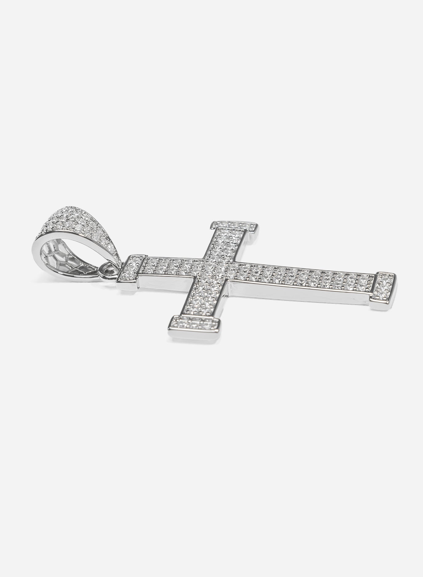 GD Cubic Zirconia Pave Cross Pendant