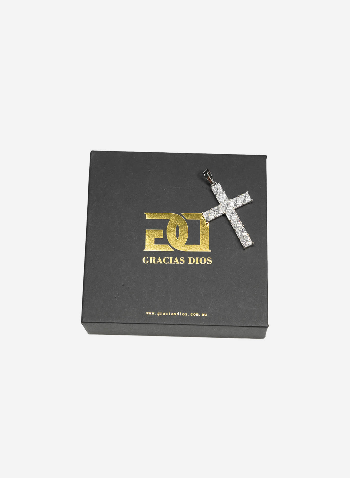 GD Cubic Zirconia Cross Pendant