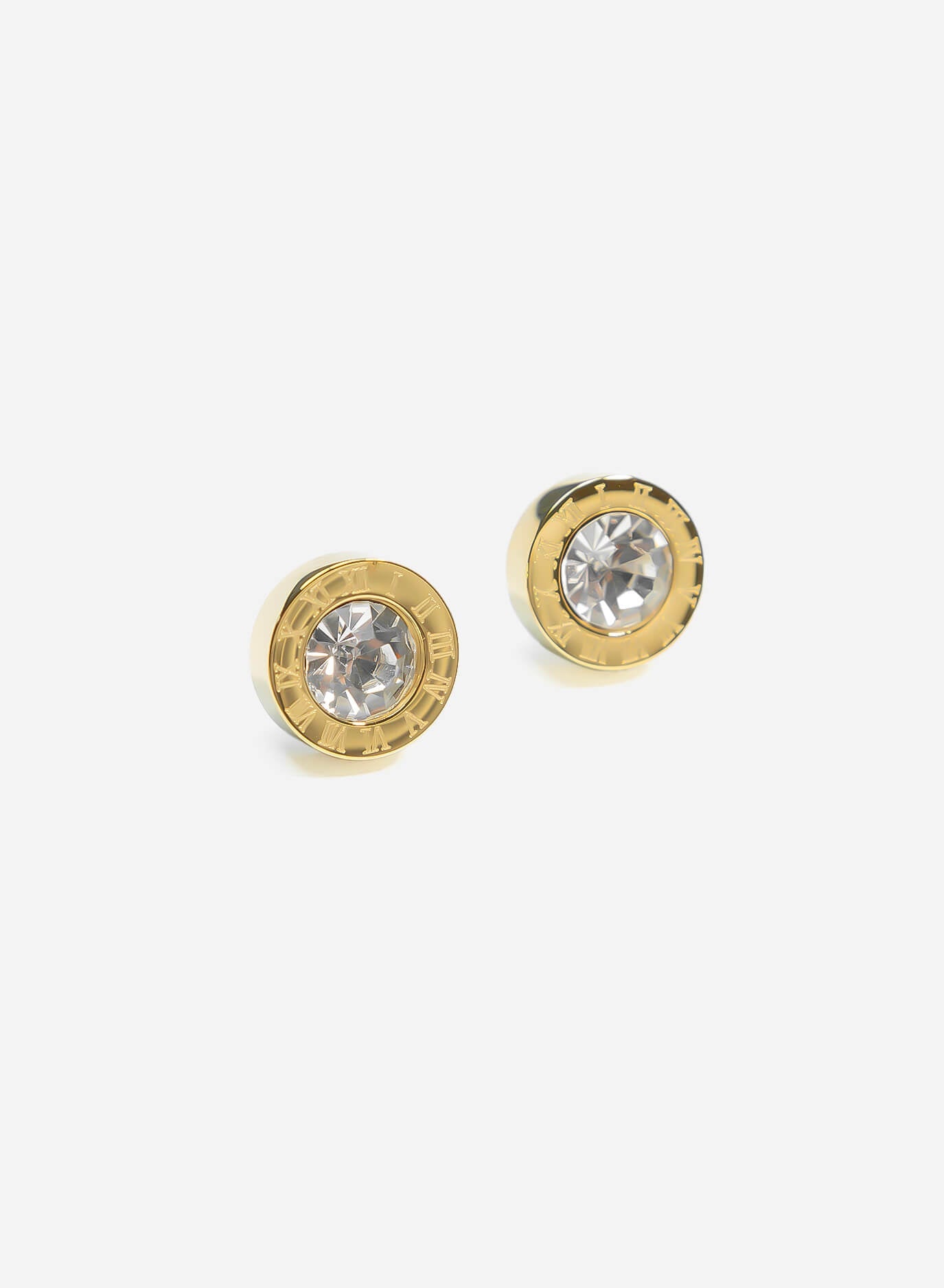 GD Roman Numeral Stud Earring