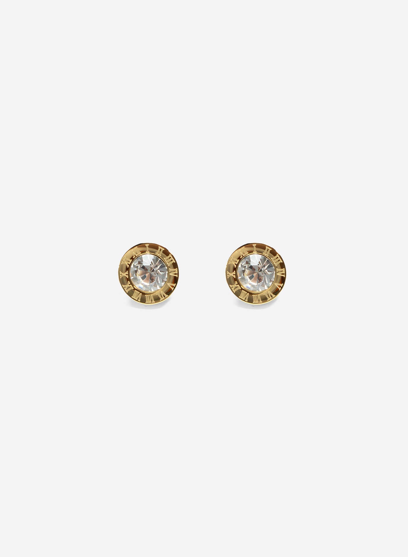 GD Roman Numeral Stud Earring