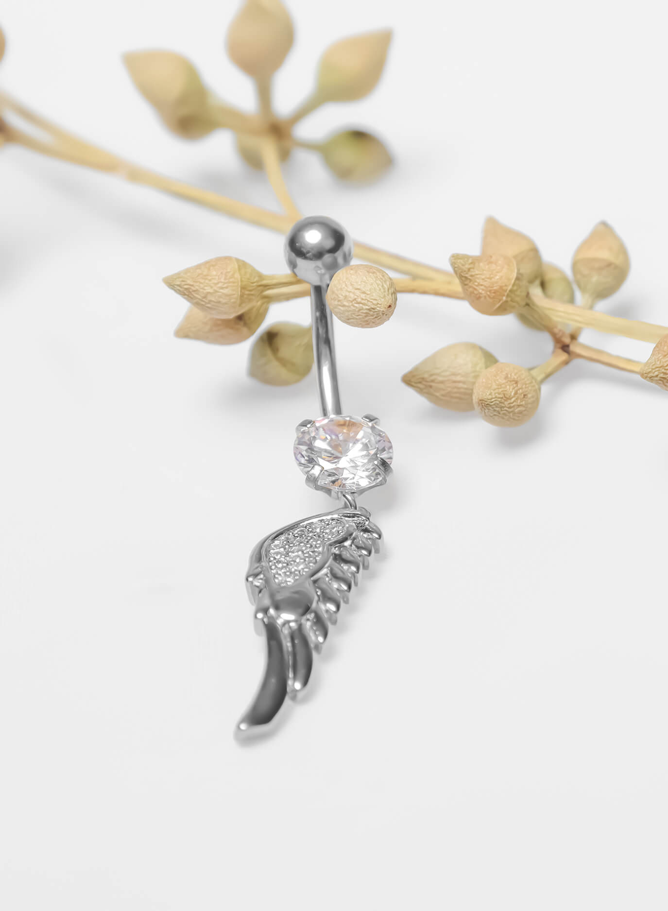 GD Angel Wing Dangle Belly Ring