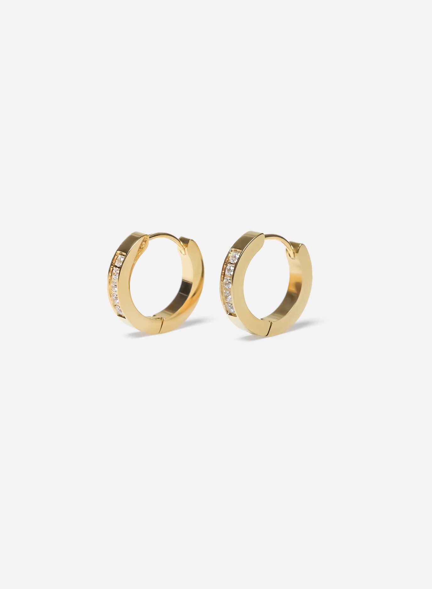 GD Diamond Hoop Earrings