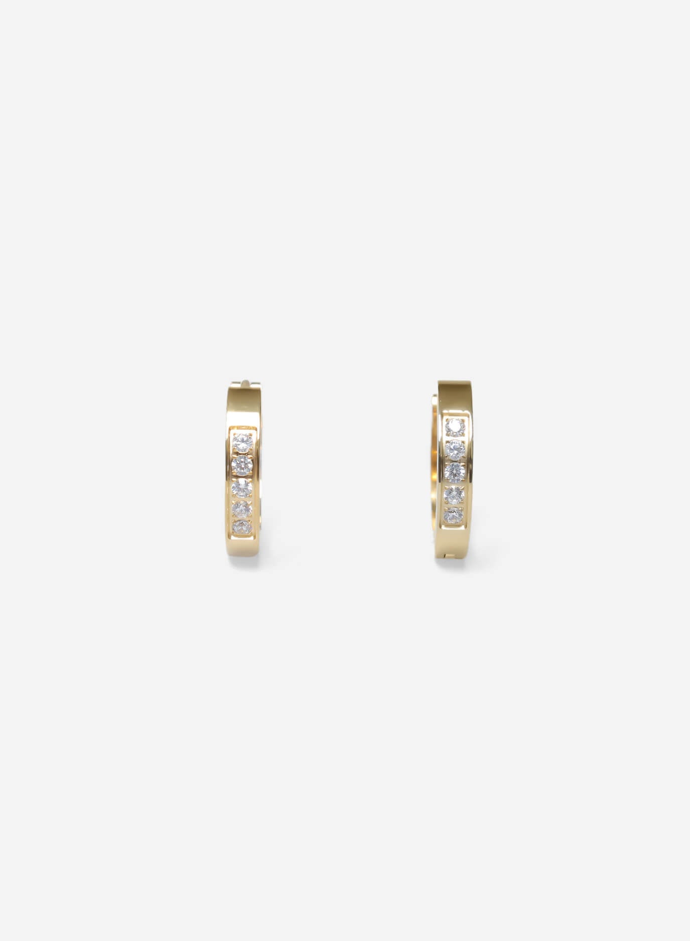 GD Diamond Hoop Earrings