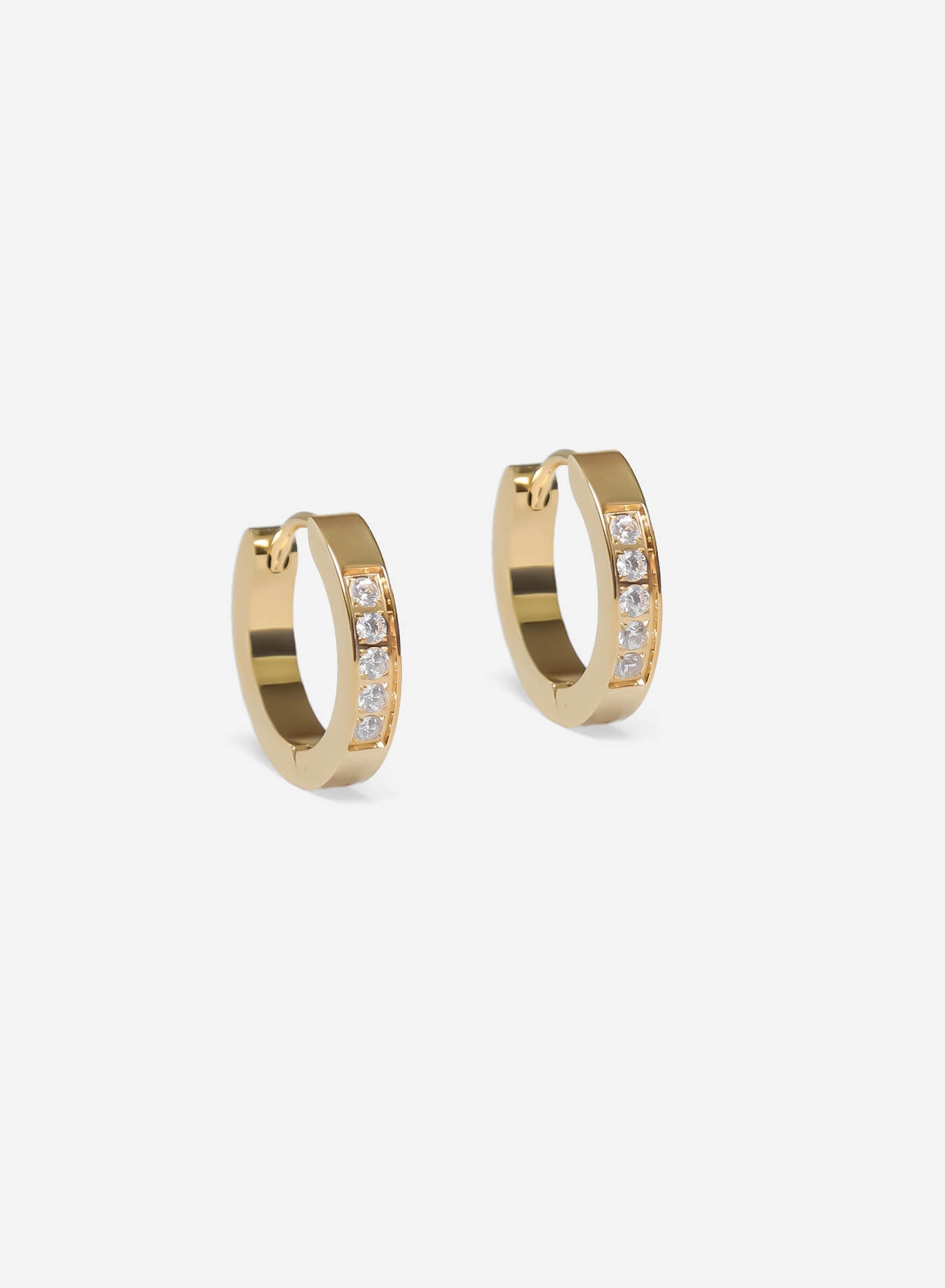 GD Diamond Hoop Earrings