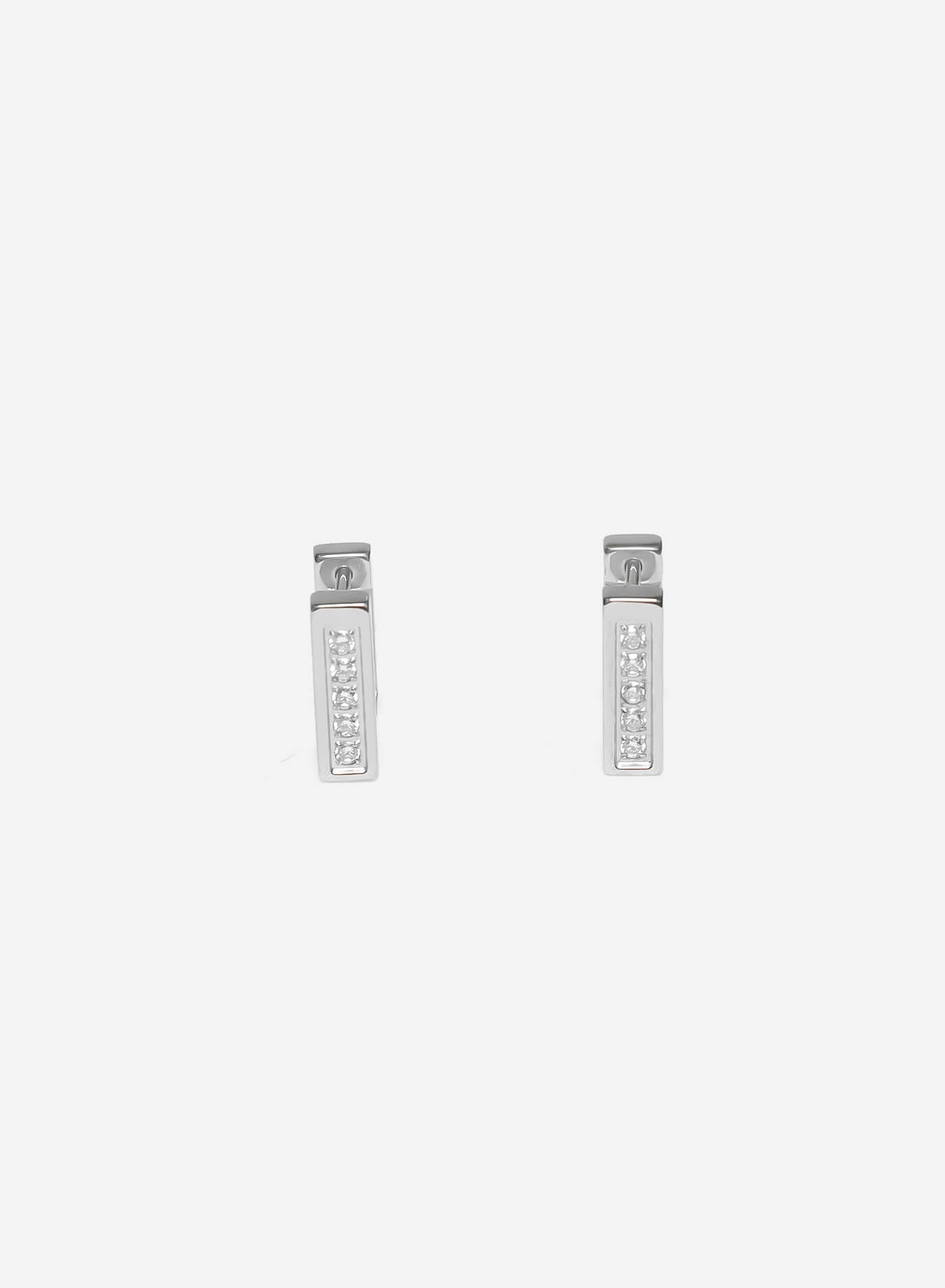 Square Diamond Hoop Earrings