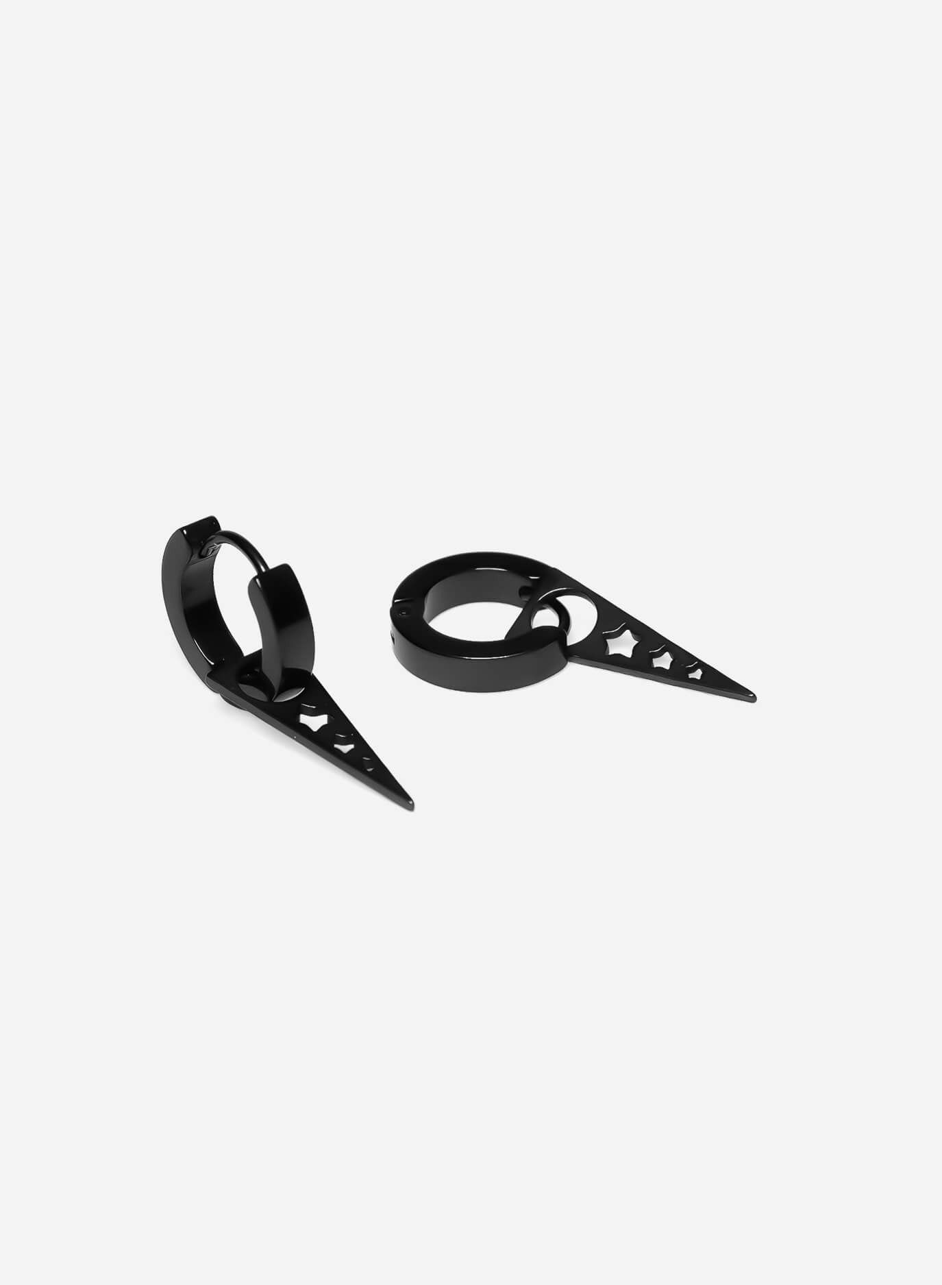 GD Punk Hoops Dangle Spike Earrings