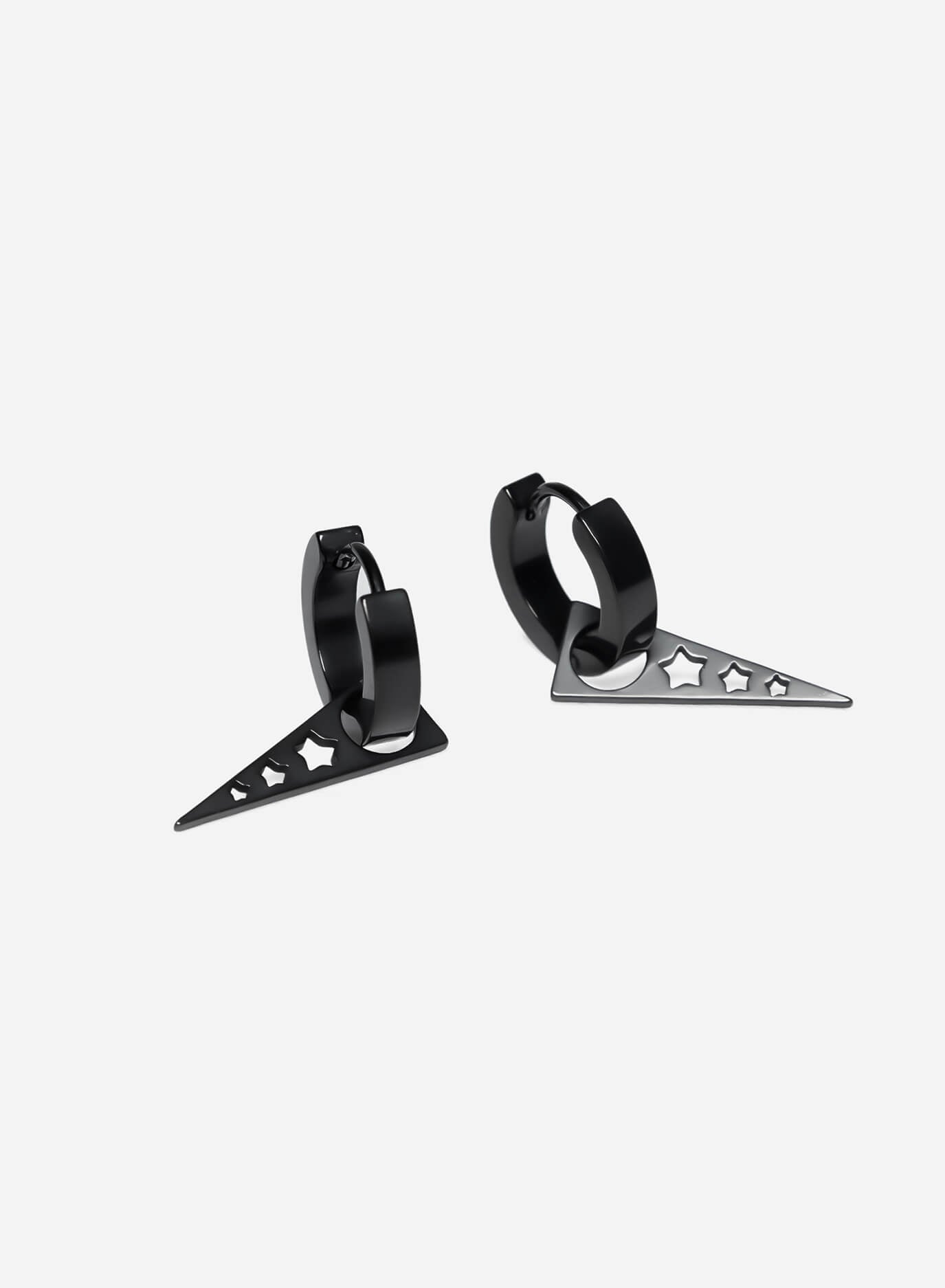GD Punk Hoops Dangle Spike Earrings