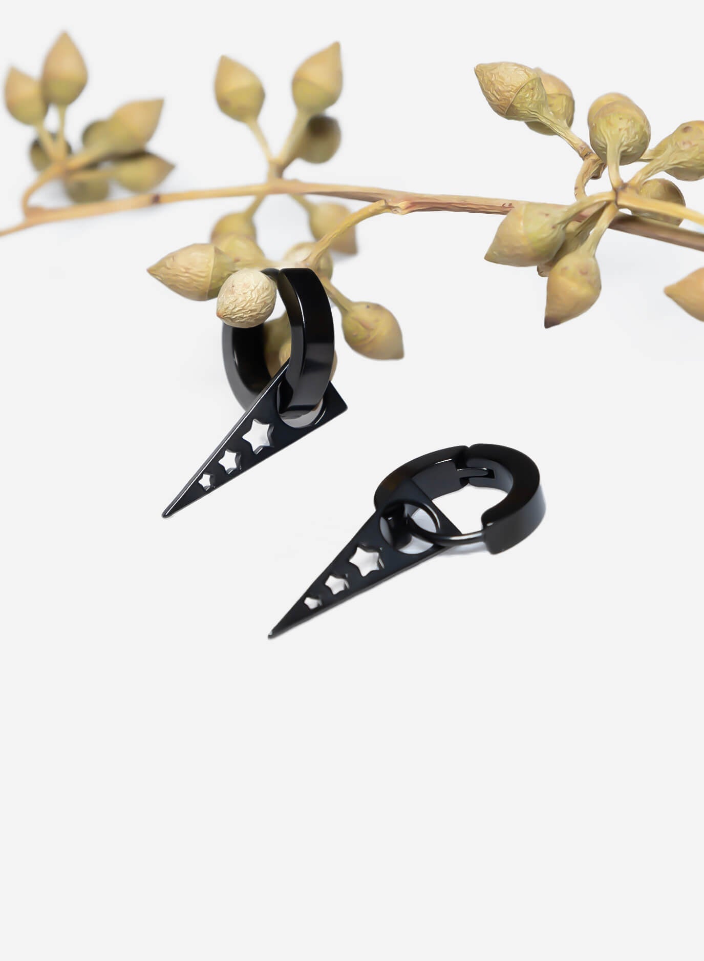 GD Punk Hoops Dangle Spike Earrings