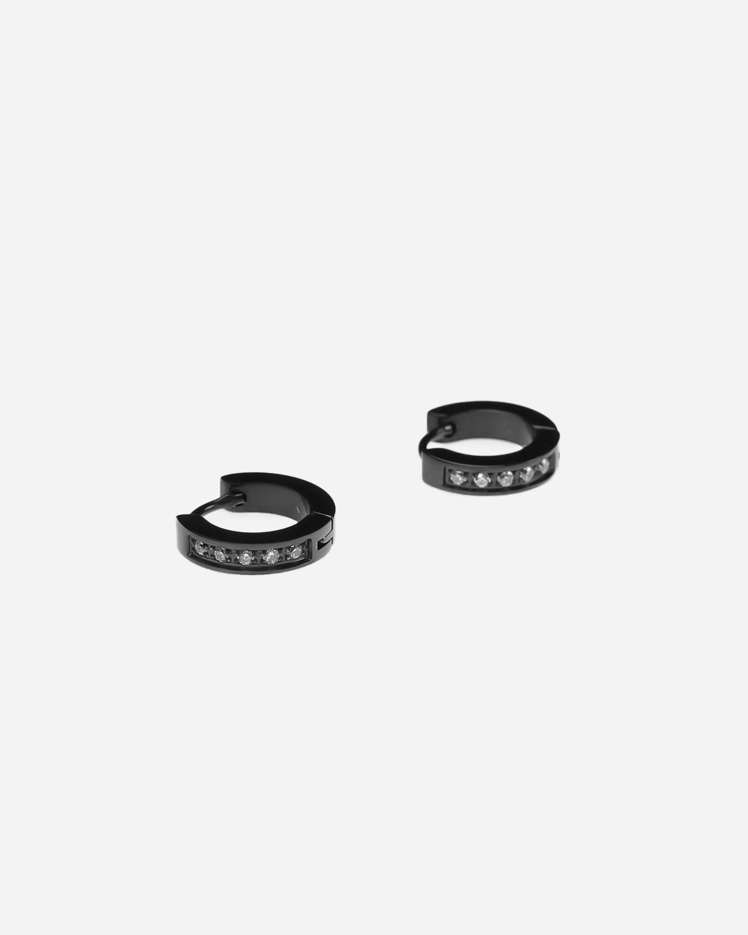 GD Classic Diamond Hinged Thin Hoops Earring