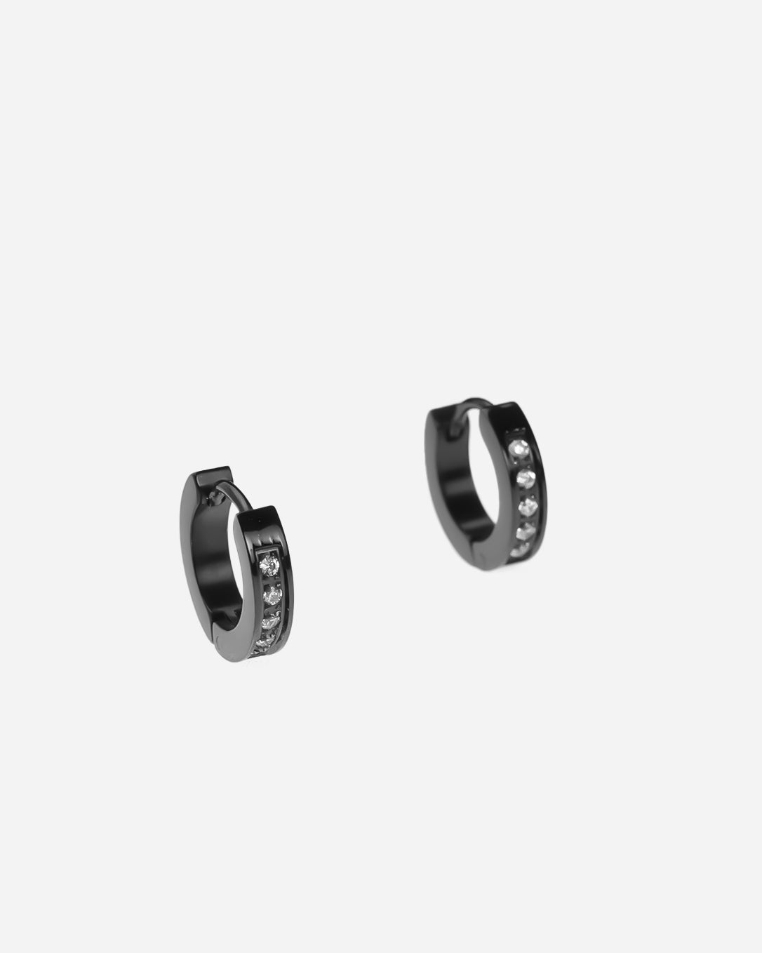 GD Classic Diamond Hinged Thin Hoops Earring