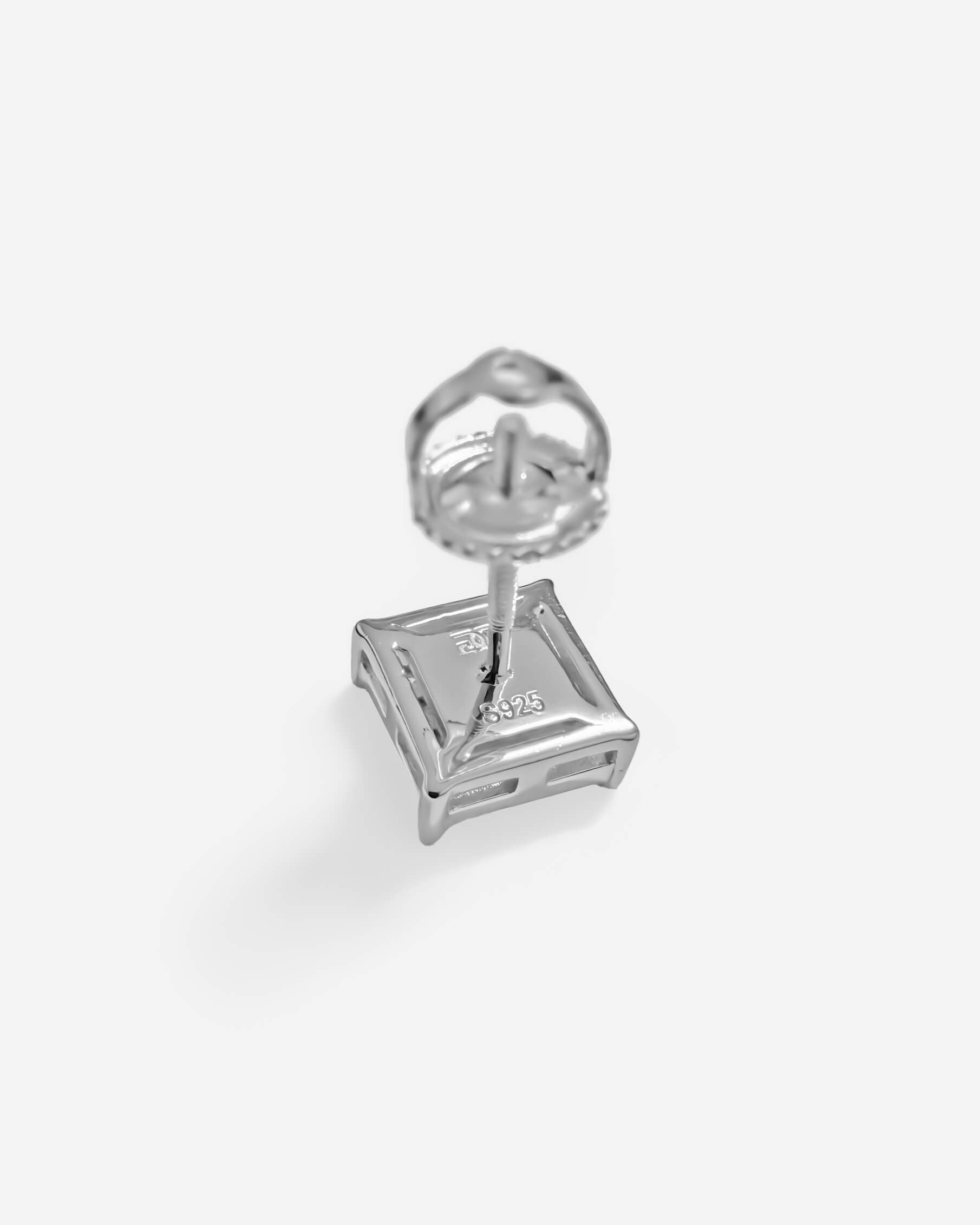 Radiant Zirconia Squire Earrings in 925 Silver