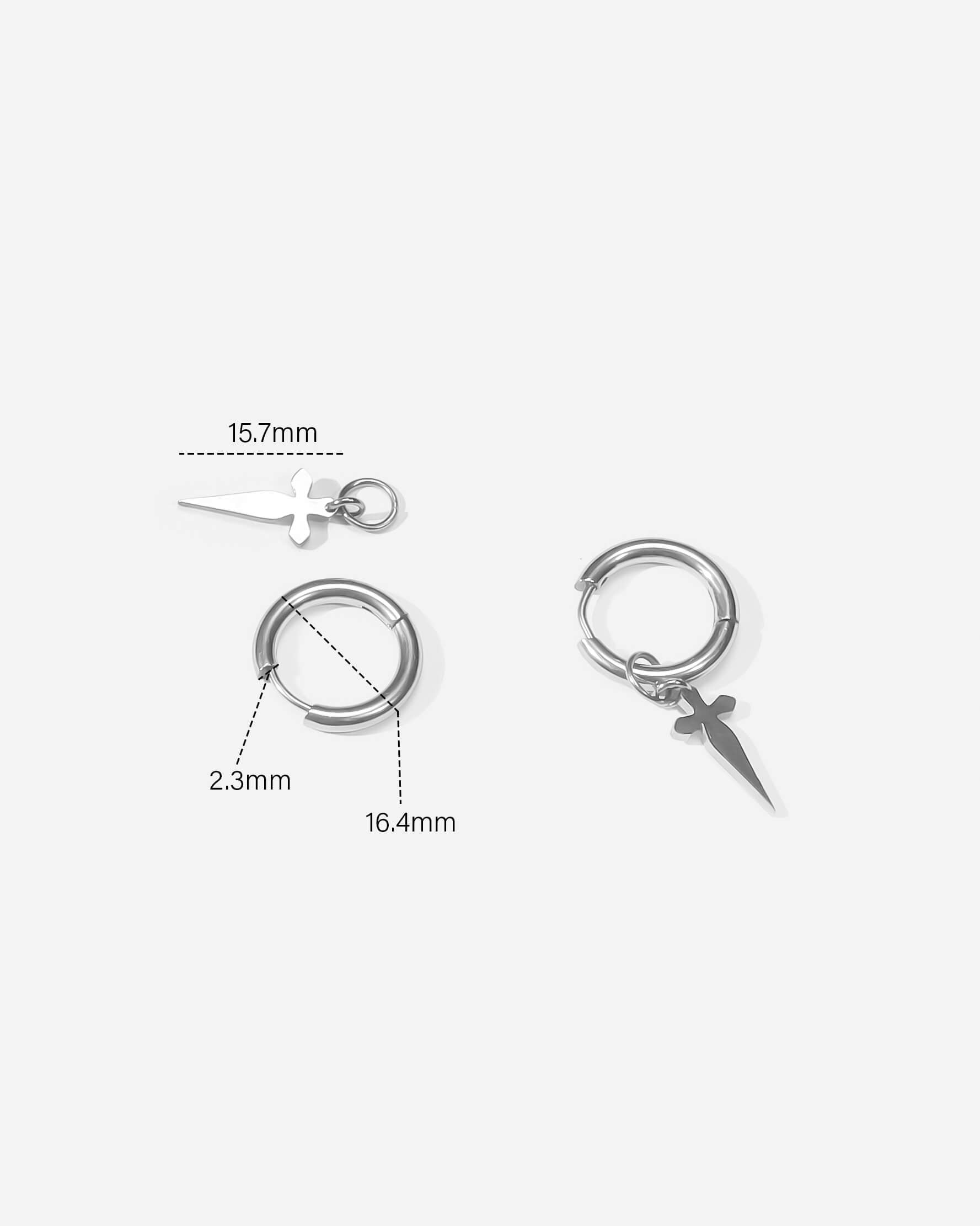 Chic Cross Sword Hoop Earrings – A Unique Twist on Classic Hoop Style