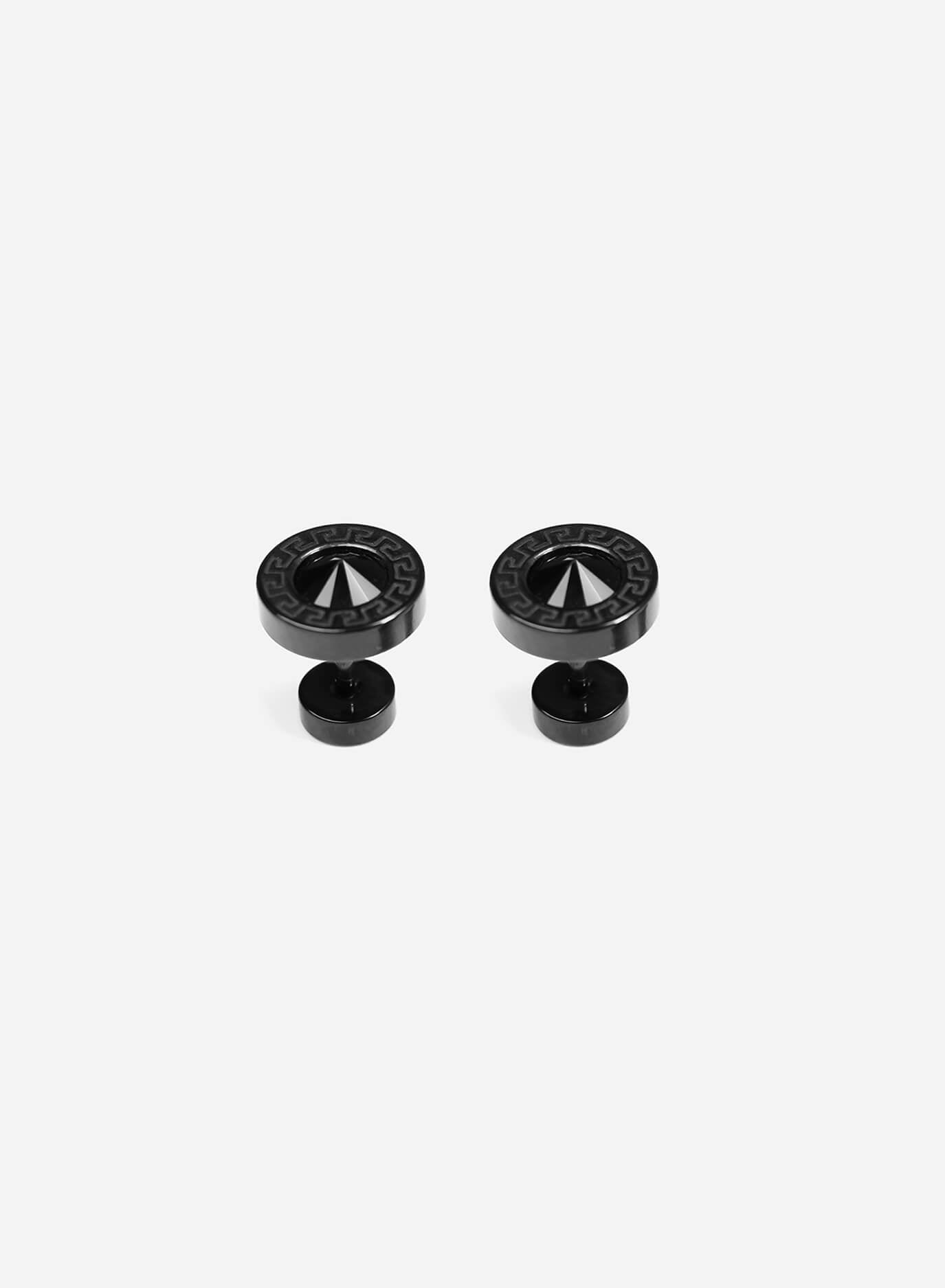 GD Round Diamond Dumbell Earring