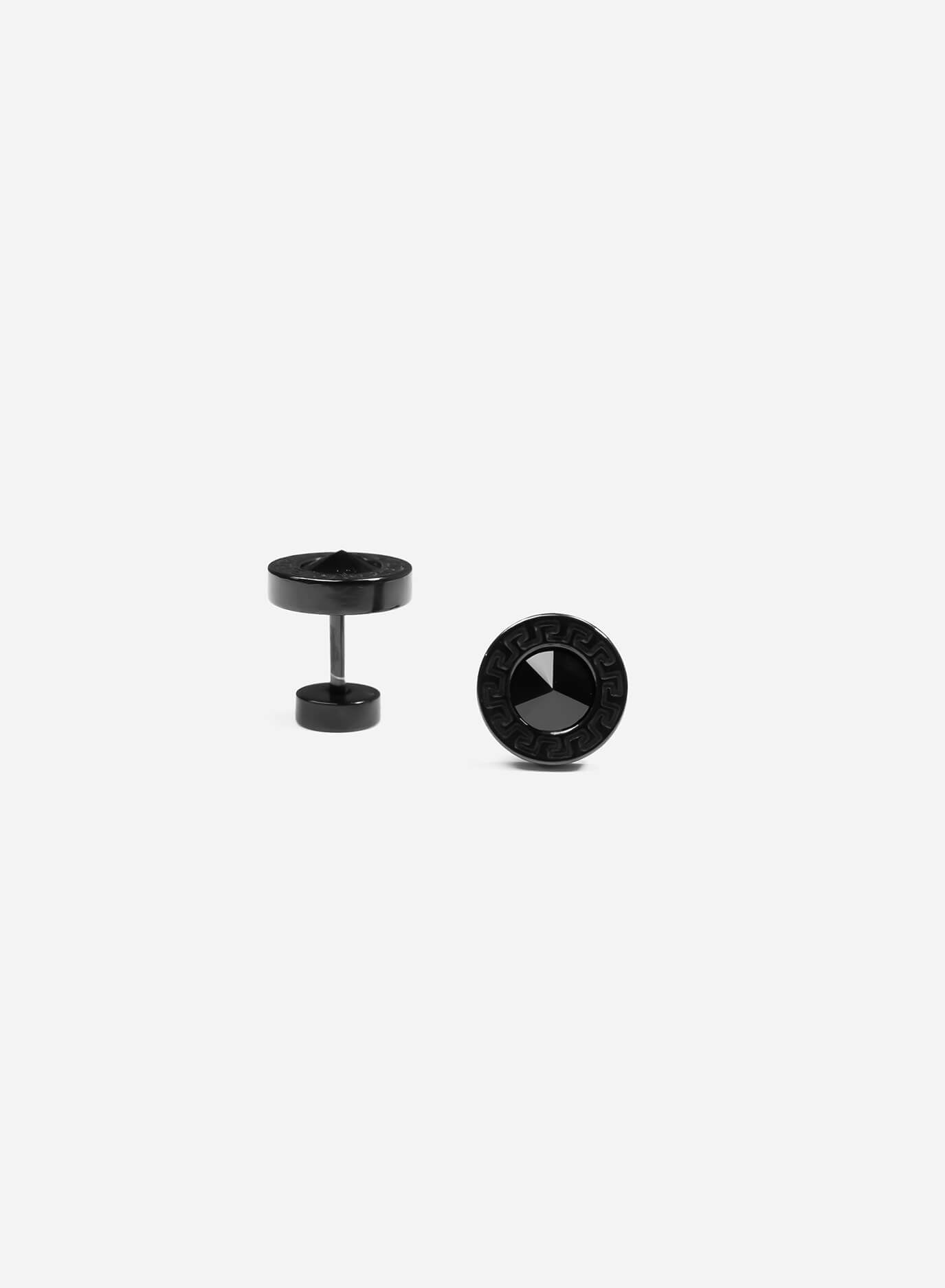 GD Round Diamond Dumbell Earring