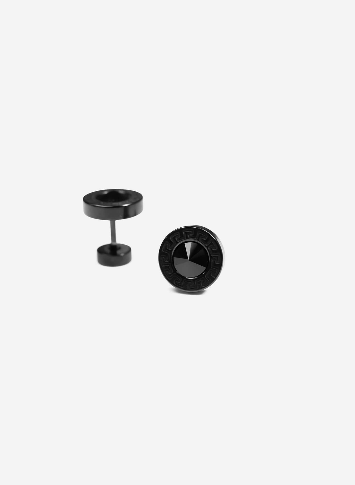 GD Round Diamond Dumbell Earring