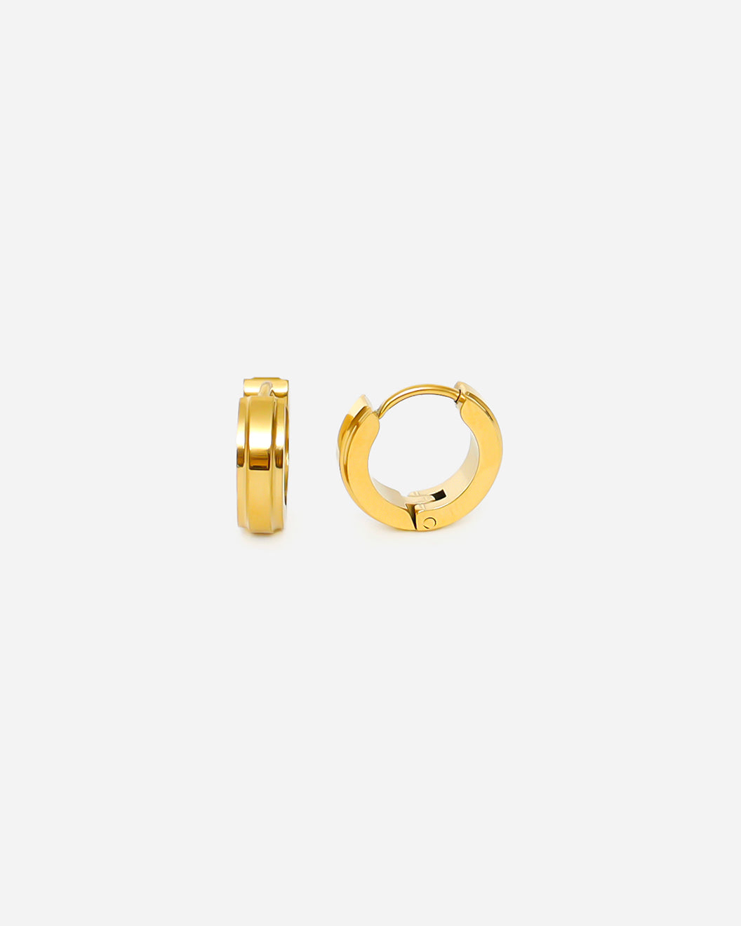 GD Circle Hoop Earrings Gold Plated